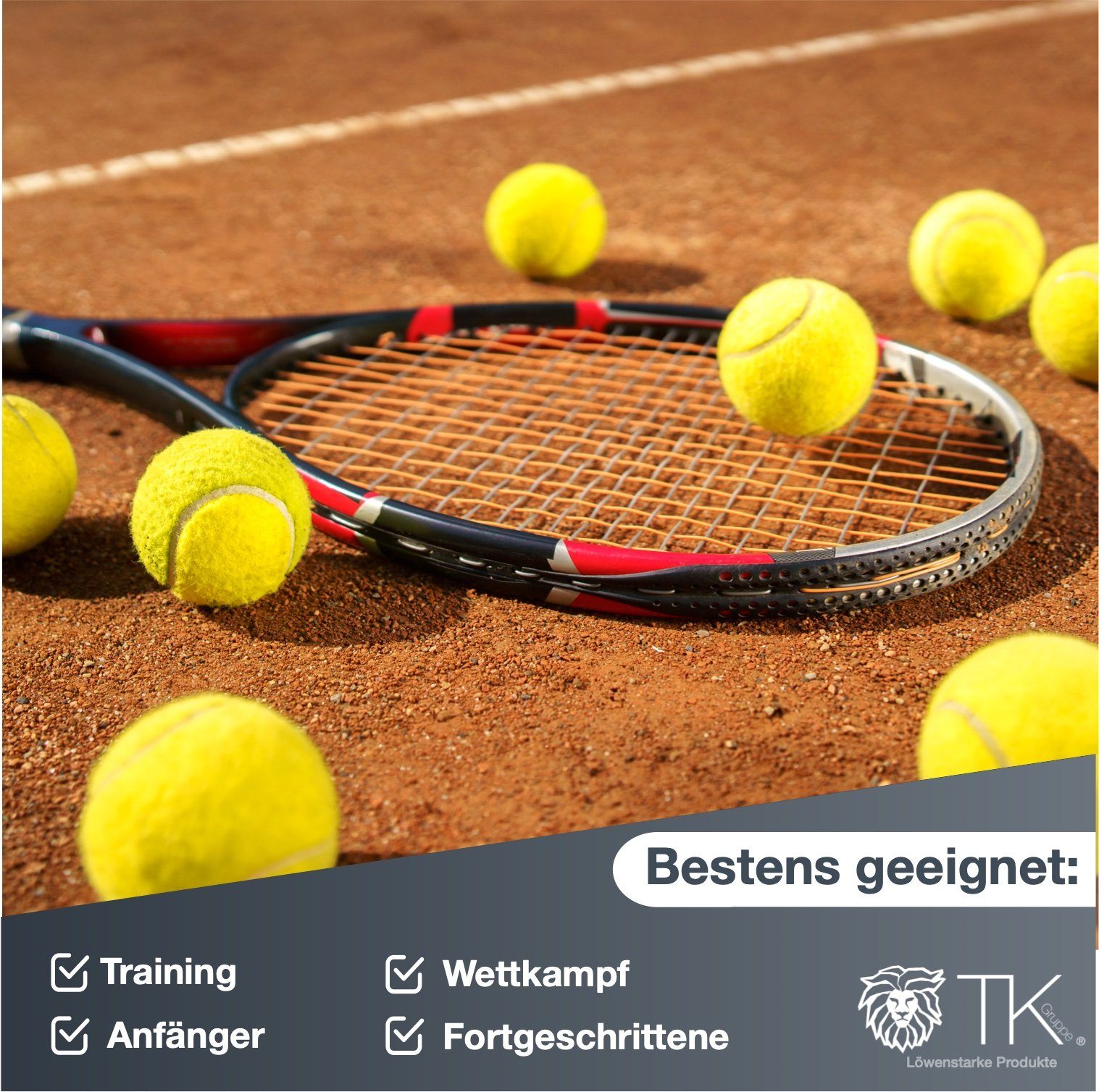 gelb 9x alle Tennisbälle Tennisball Training Gruppe Beläge - Tennisball Wettkampf TK für