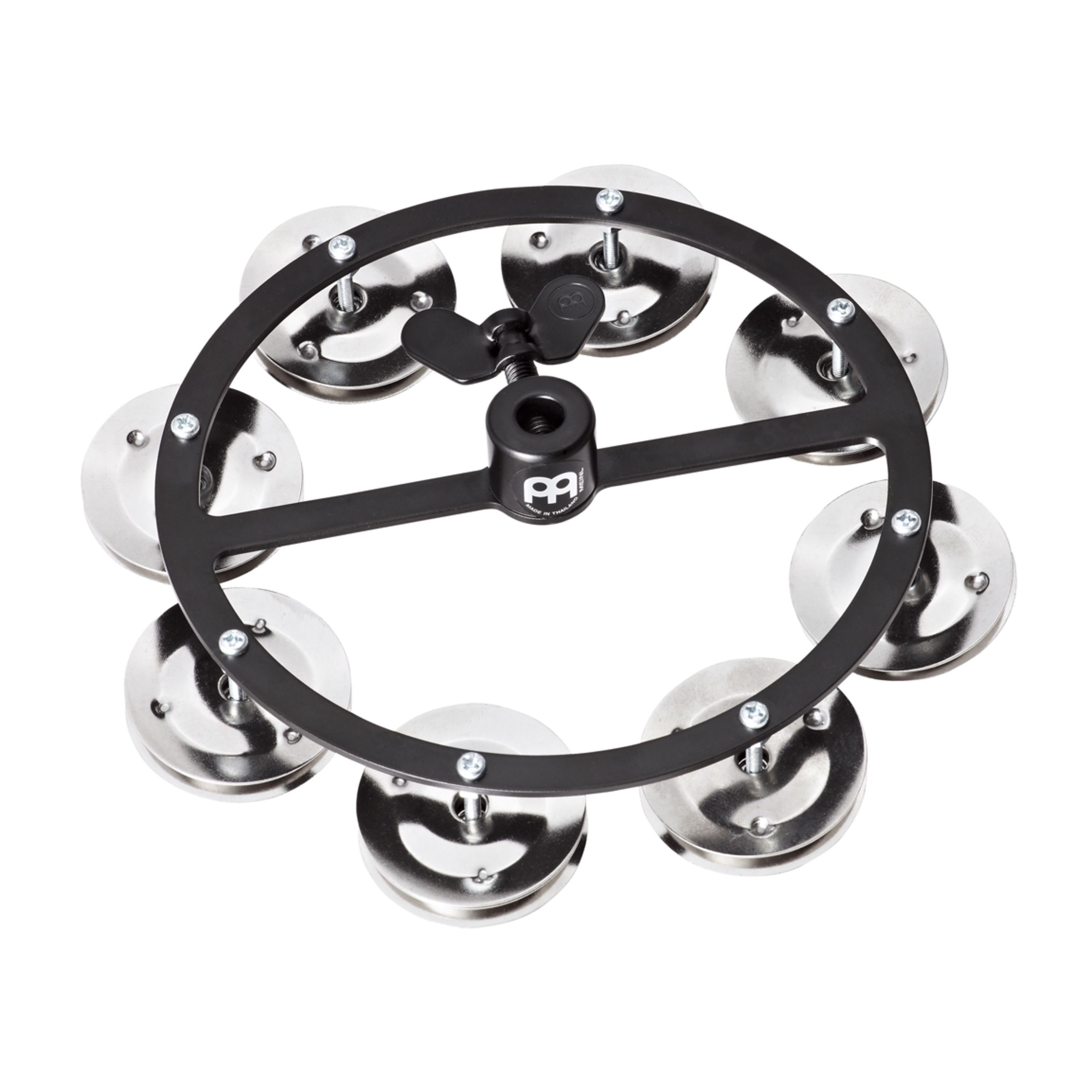 Meinl Percussion Tambourine,HiHat Tambourine HTHH1BK, Metal, Steel Jingles,SingleRow, HiHat Tambourine HTHH1BK, Metal, Steel Jingles,SingleRow - Tambourin