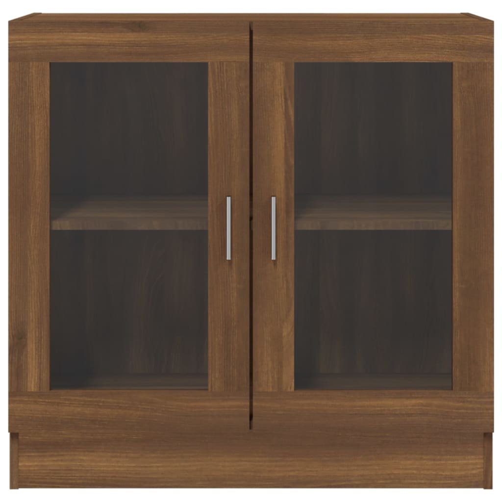 Eiche 1-tlg. Eichen-Optik Braun vidaXL Braune 82,5x30,5x80cm Vitrinenschrank Bücherregal Holzwerkstoff,