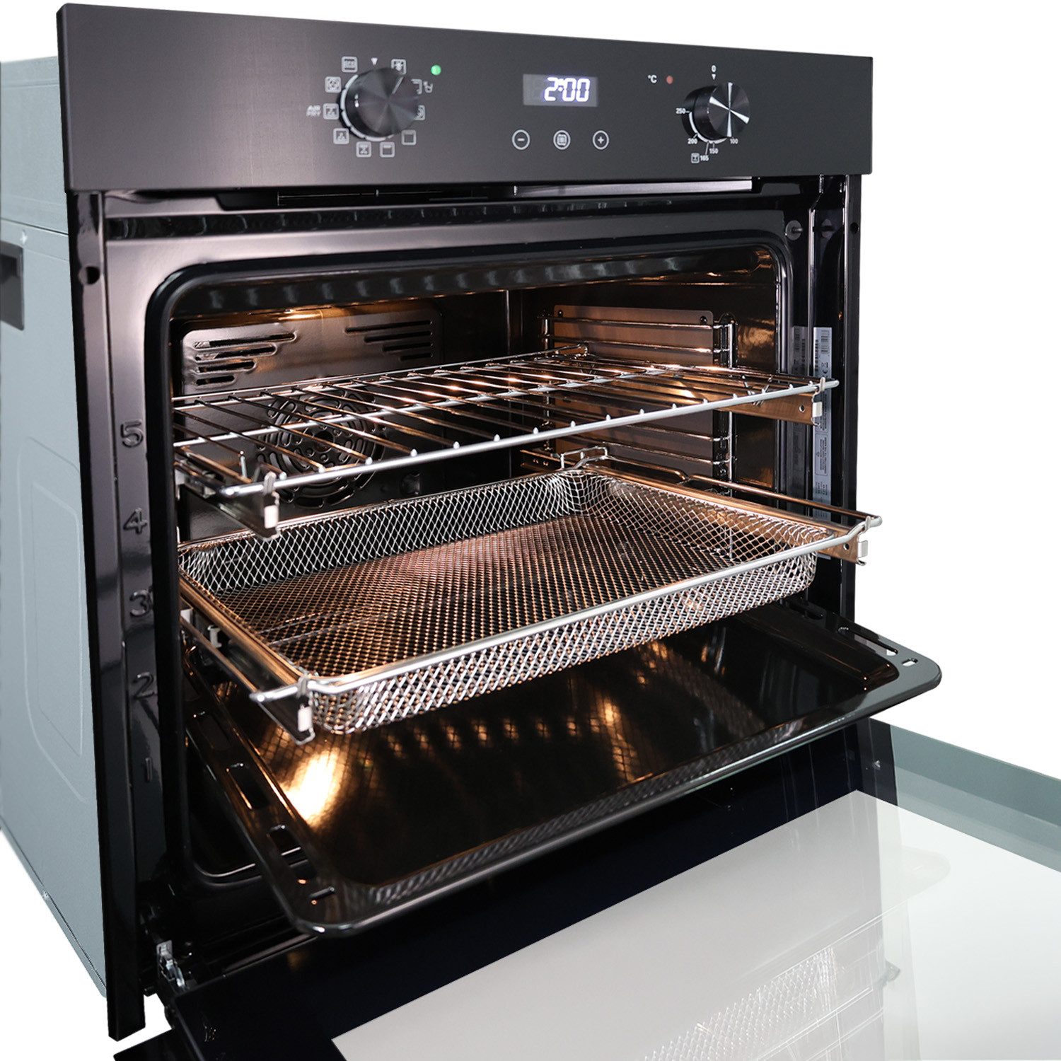 KKT KOLBE Einbaubackofen Backofen Elektroherd BO7010FB, Katalyse, DampfClean, 60cm / Einbauherd / Teleskopauszüge / Heißluft / AirFry / Katalyse