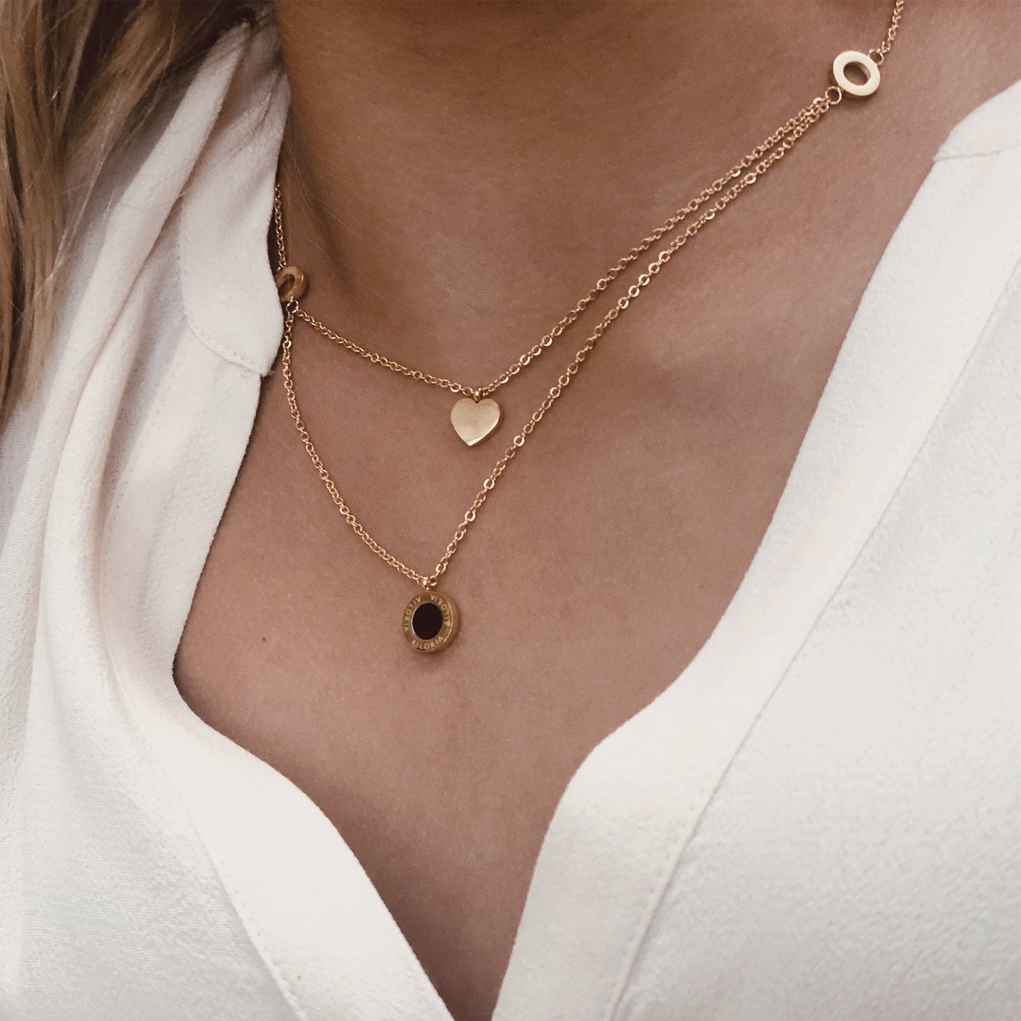 AILORIA Edelstahlkette ALINE Halskette (1-tlg., inkl. Schmucksäckchen), glä günstig online kaufen