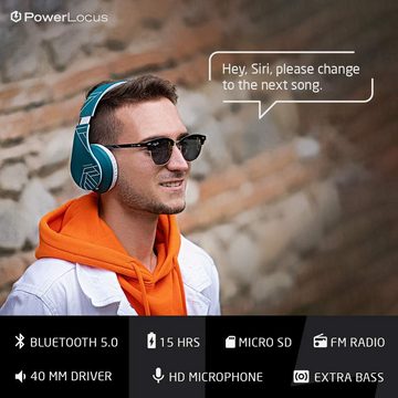 PowerLocus Flexible Audio-Optionen Headset (Höchste Qualität für unvergleichlichen Komfort, Ombiniert mit superweichem Memory-Protein-Schaum und edlem Design, Audio-Exzellenz, High-Definition-Stereo- mit Komfort und Innovation)