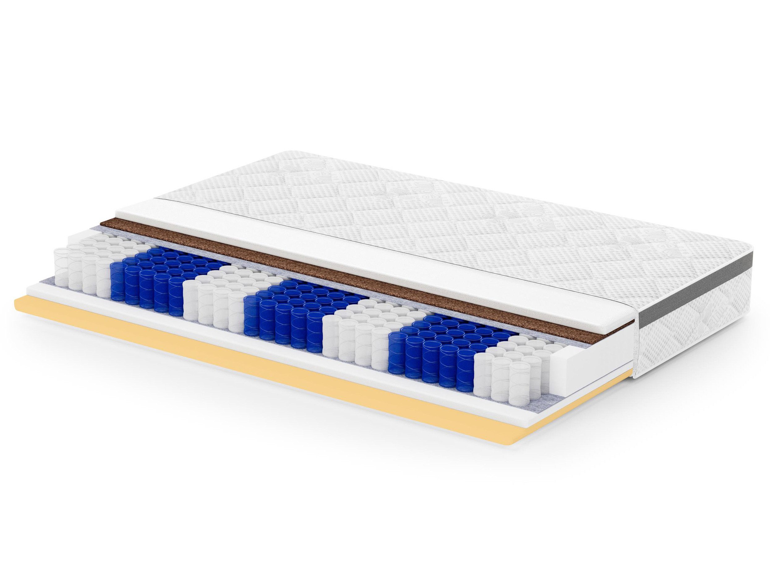 Taschenfederkernmatratze doppelseitige 7-Zone MEDIRO FLEX 23 cm mit Visco-Schaum, Beautysofa, 23 cm hoch, (H3/H4, Medizinische Matratzen),Kokosmatte, Silver Life Bezug mit Reißverschluss und Tragegriff