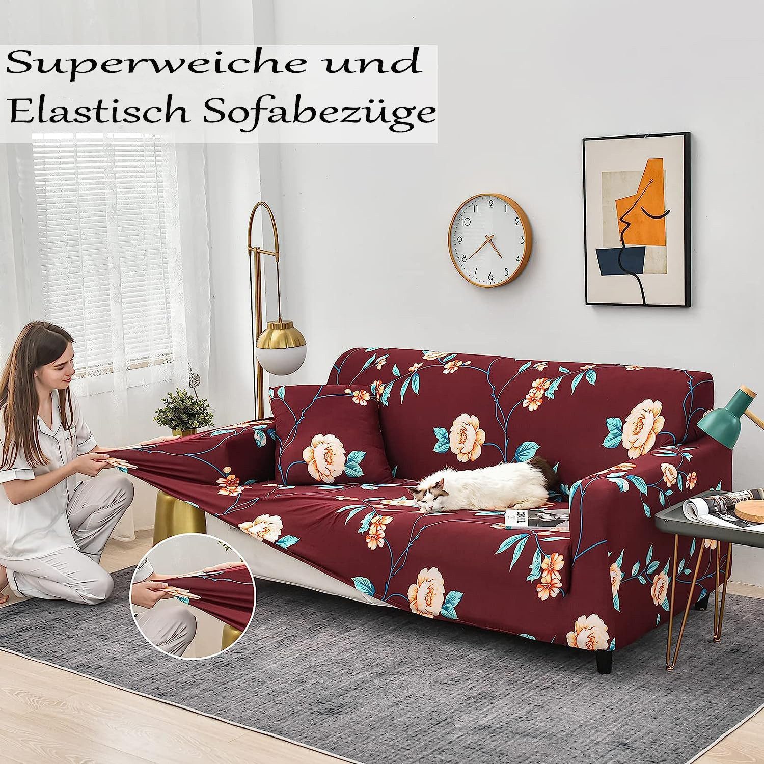 wohnTRAUM24 Sofahusse Sofabezug 1/2/3/4 Sitzer,Sofaüberwurf Elastisch günstig online kaufen