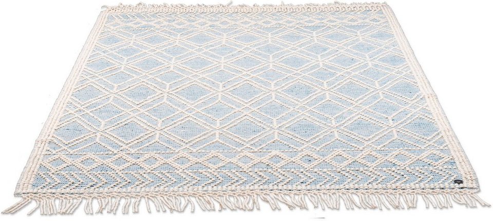 Teppich Colored Macrame, TOM TAILOR HOME, rechteckig, Höhe: 10 mm, Handweb  Teppich, reine Wolle, handgewebt, mit Fransen, Scandi Design