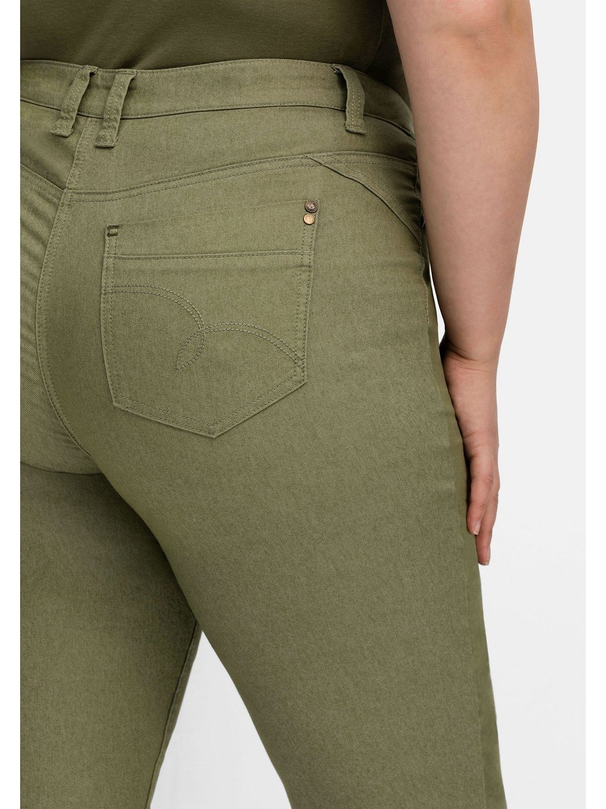Sheego Stretch-Hose Große Größen im Coloured-Denim-Look