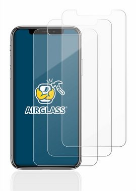 BROTECT flexible Panzerglasfolie für Apple iPhone X, Displayschutzglas, 3 Stück, Schutzglas Glasfolie klar