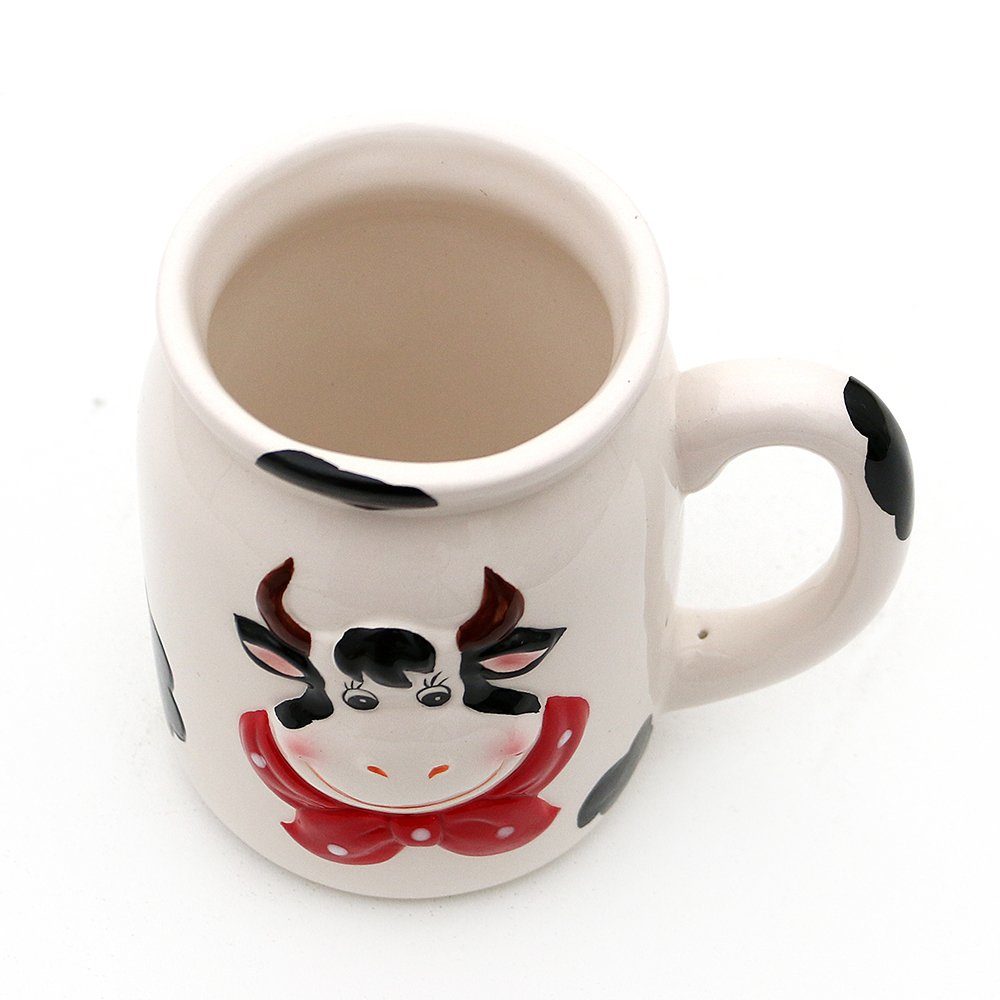 Keramik x - Keramik Tasse ca. Kuh 11 -, Dekohelden24 12 cm., x Tasse 9,5