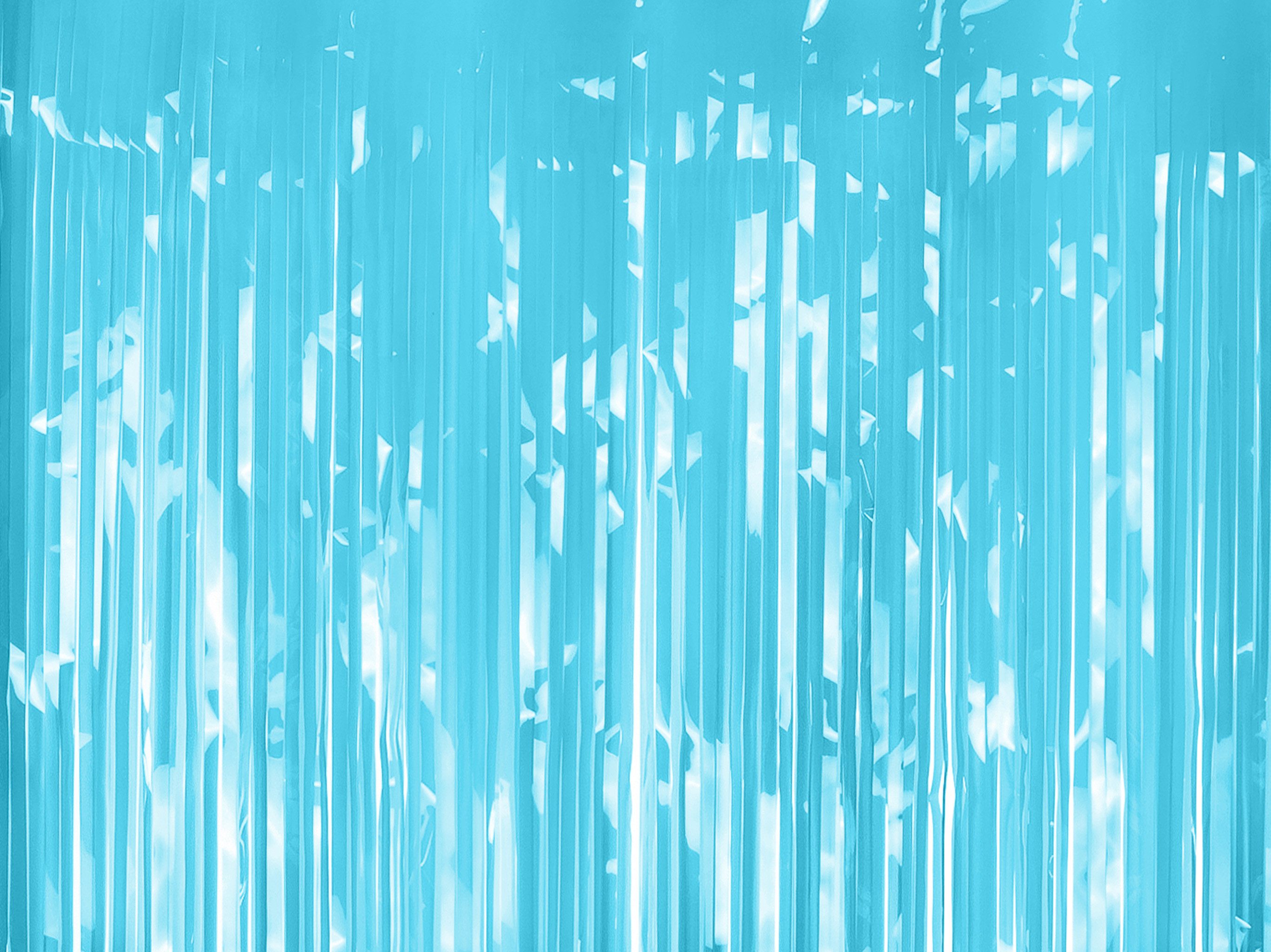 partydeco Dekorationsfolie, Lametta Vorhang 100x200cm Hellblau günstig online kaufen