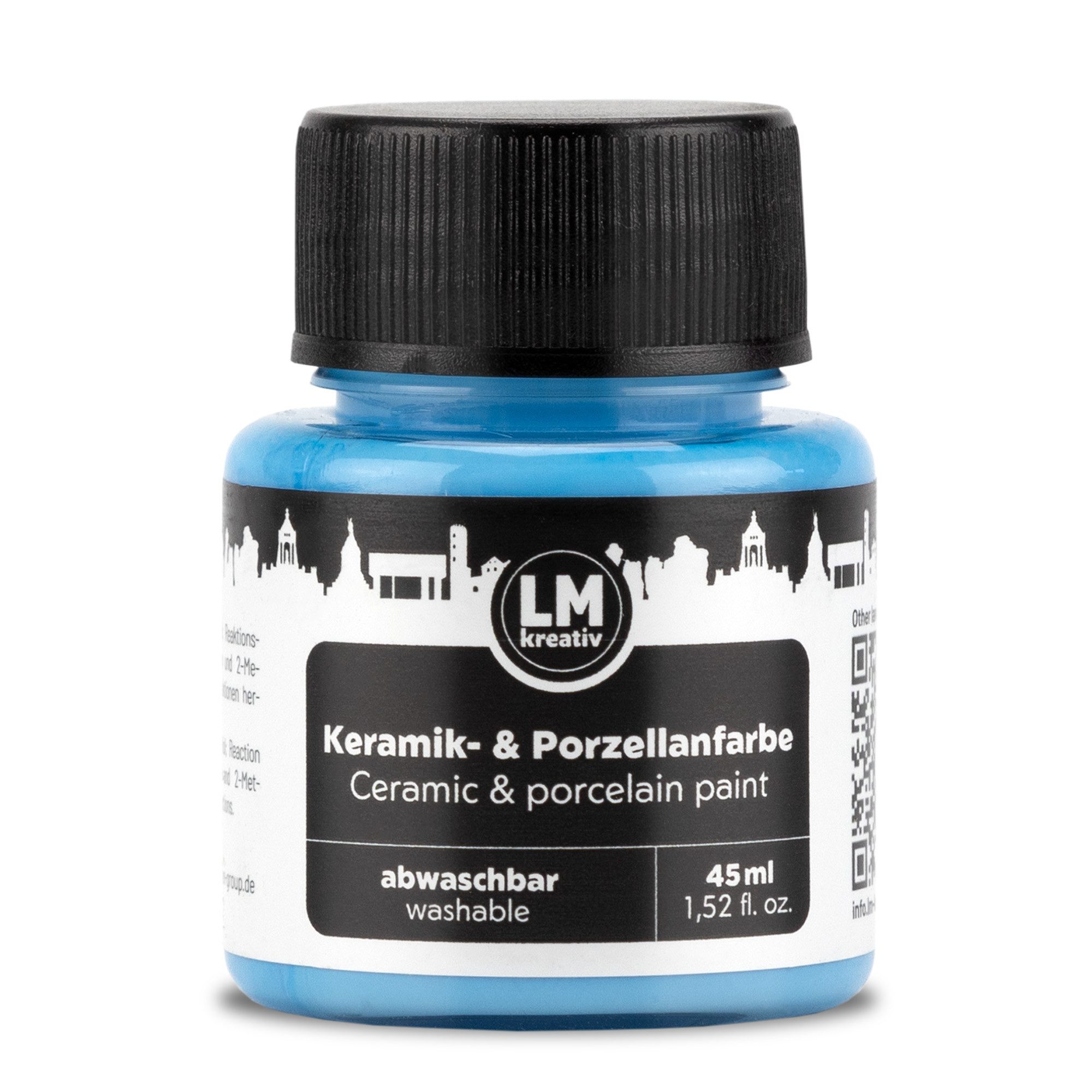 LM-Kreativ Porzellanfarbe Keramik- & Porzellanfarbe zum Bemalen von Porzellan, Keramik & Glas, für Porzellan, Keramik & Glas, wasserbasiert, gut deckend, mischbar