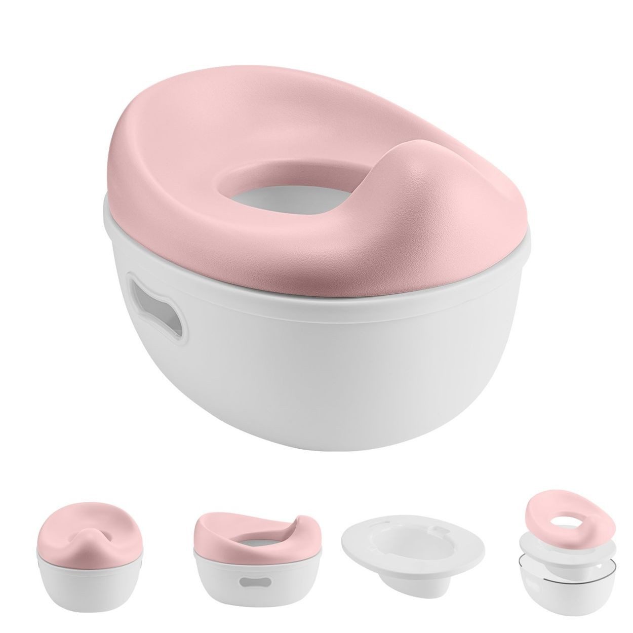 Kikkaboo Töpfchen Trio 3 in 1, (3-tlg), Toilettensitz, Tritthocker, rutschfeste Basis, Spritzschutz, Behälter