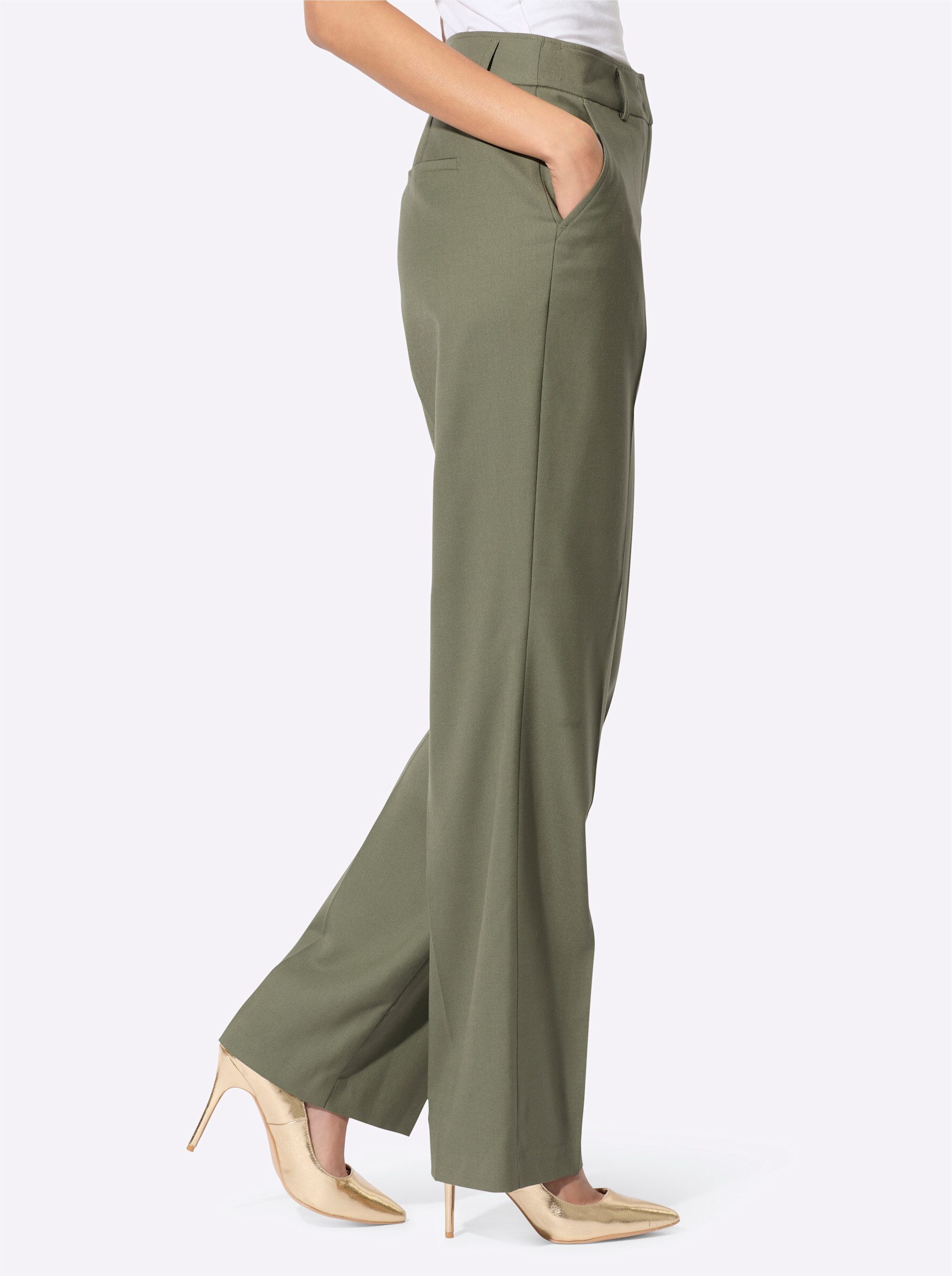 creation L Jerseyhose Bügelfaltenhose Innenbeinlänge ca. günstig online kaufen