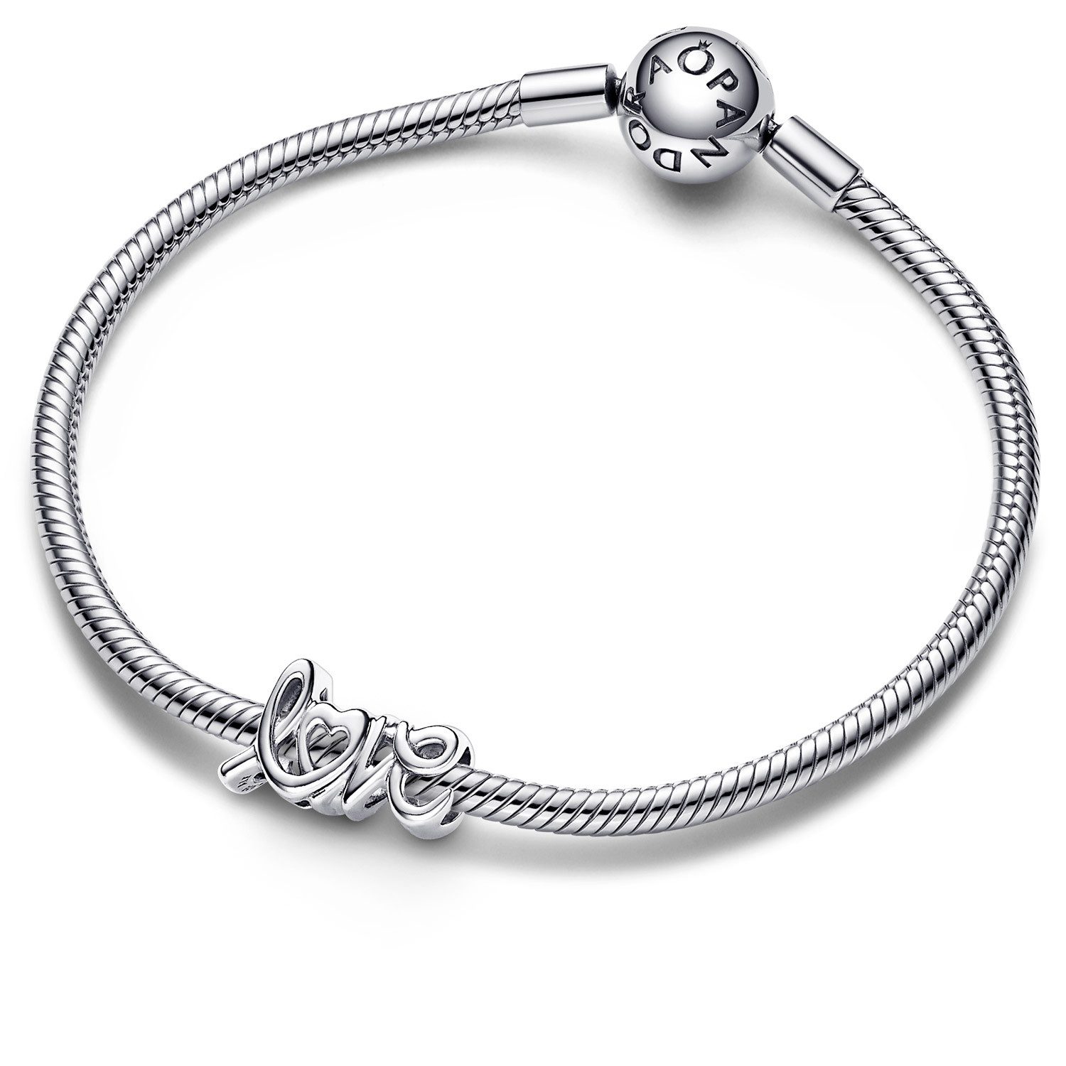 Pandora Kettenanhänger Silber Charm Handgeschriebene Liebe