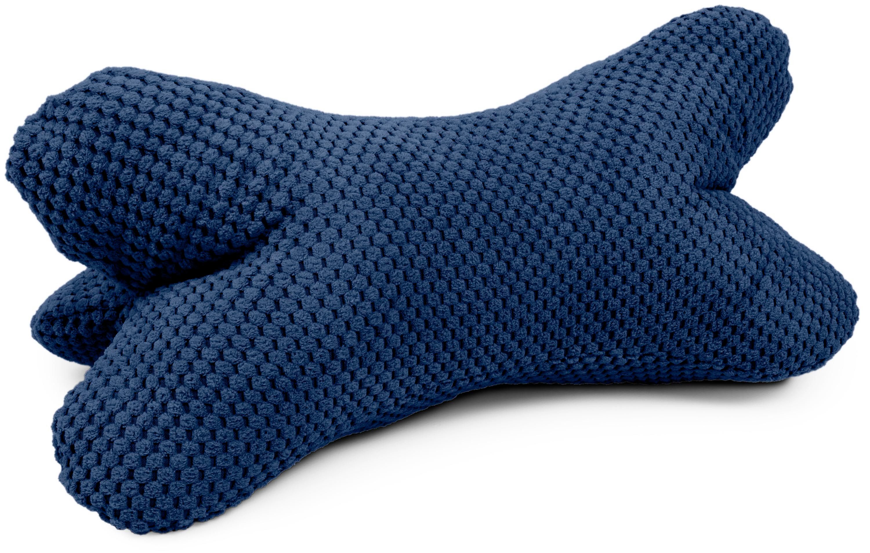 Amilian Nackenkissen Leseknochen 44x22 cm für Erwachsene - Lesekissen Knochenkissen Sofa, Leseknochen für Erwachsene, mit Bezug, weich, abnehmbarer Bezug, formstabil von Amilian