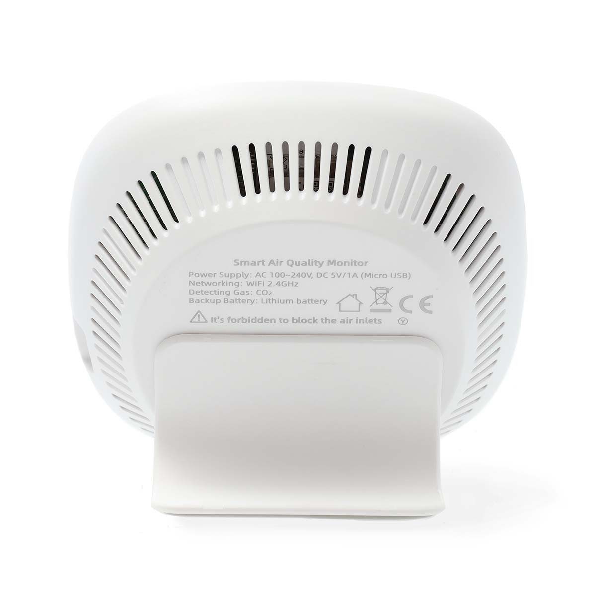 Nedis Raumthermometer WIFISA20CBK, 1-tlg., CO₂-Messung, Temperatur, Luftfeuchtigkeit, App-Benachrichtigung, Alarm
