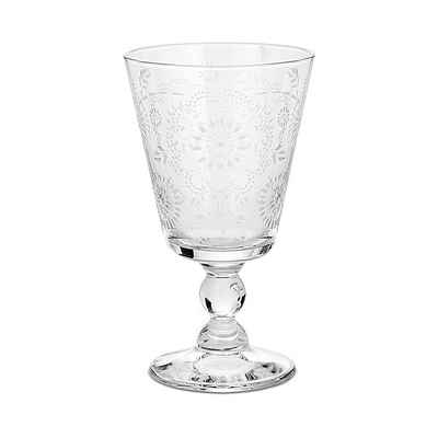 Depot Glas Wasserglas Flower, 100% Glas, aus Glas, Ø 9 Zentimeter, H 14.5 Zentimeter