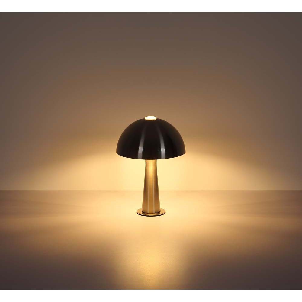 NOWA Tischleuchte, Leuchtmittel nicht inklusive, Tischleuchte Beistelllampe Metall Nickel matt Wippschalter H 28,5 cm