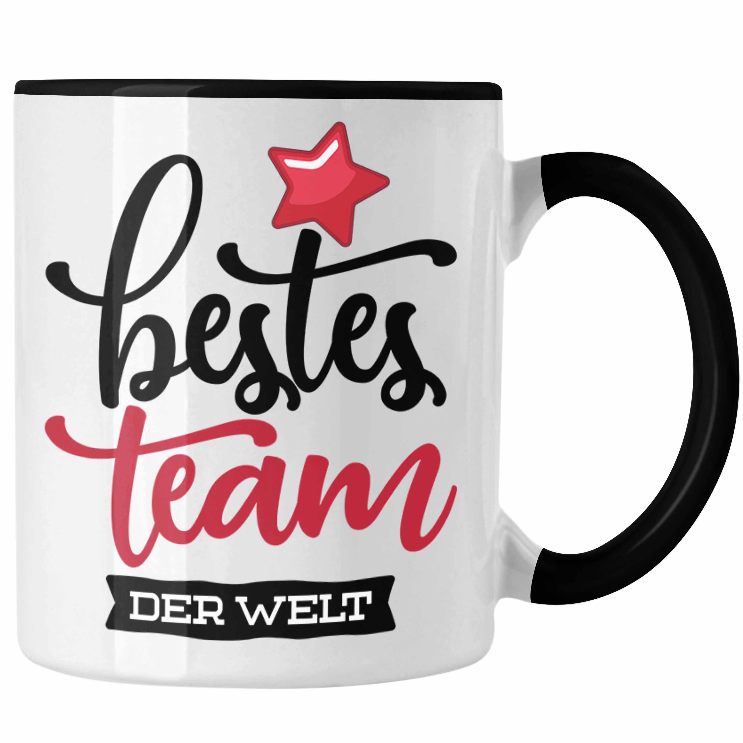 Trendation Team Geschenkidee beste für Schwarz Tasse der Kaffeetassen Welt Team