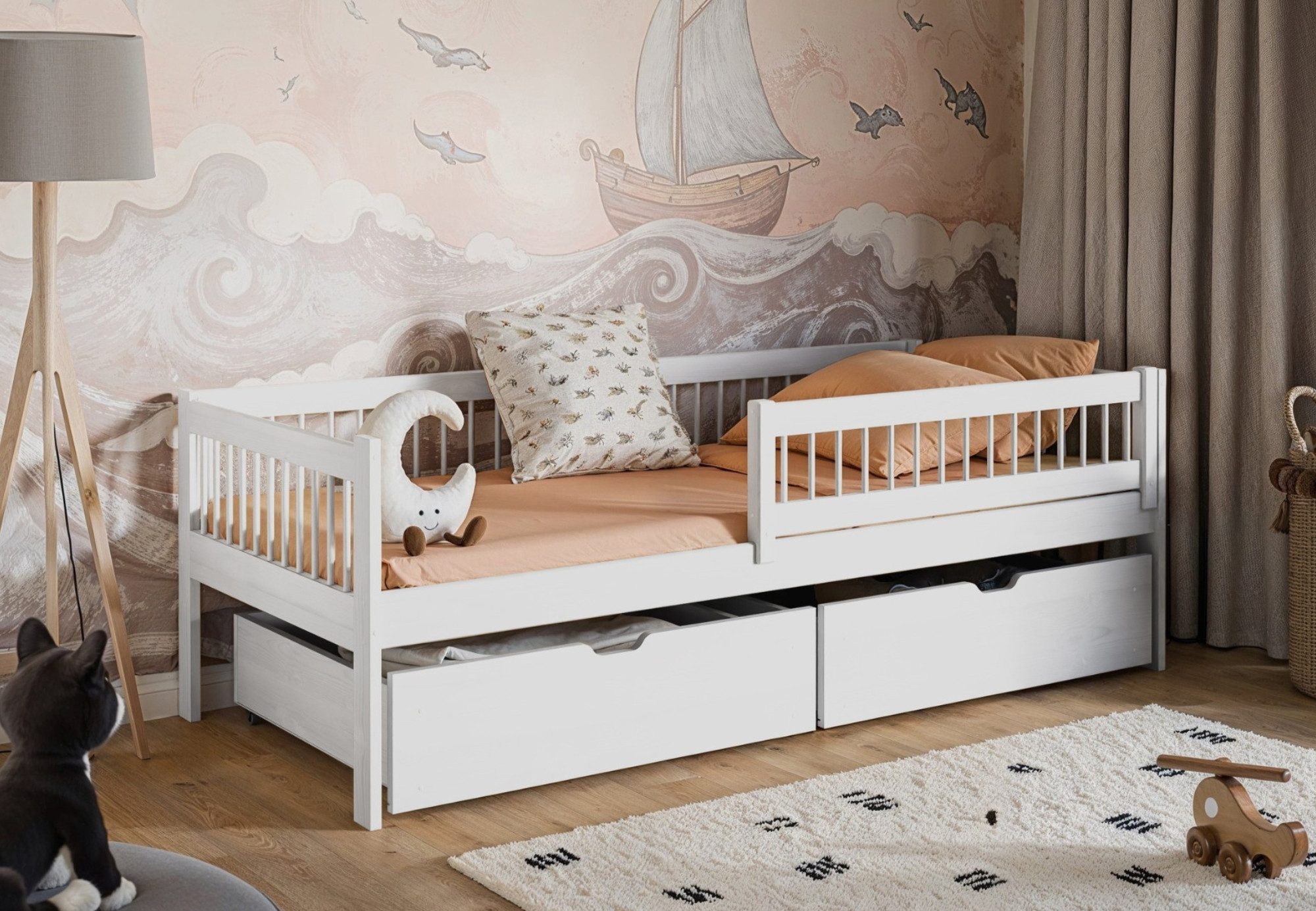 Kids Collective Kinderbett mit Schubladen 90x200cm günstig online kaufen