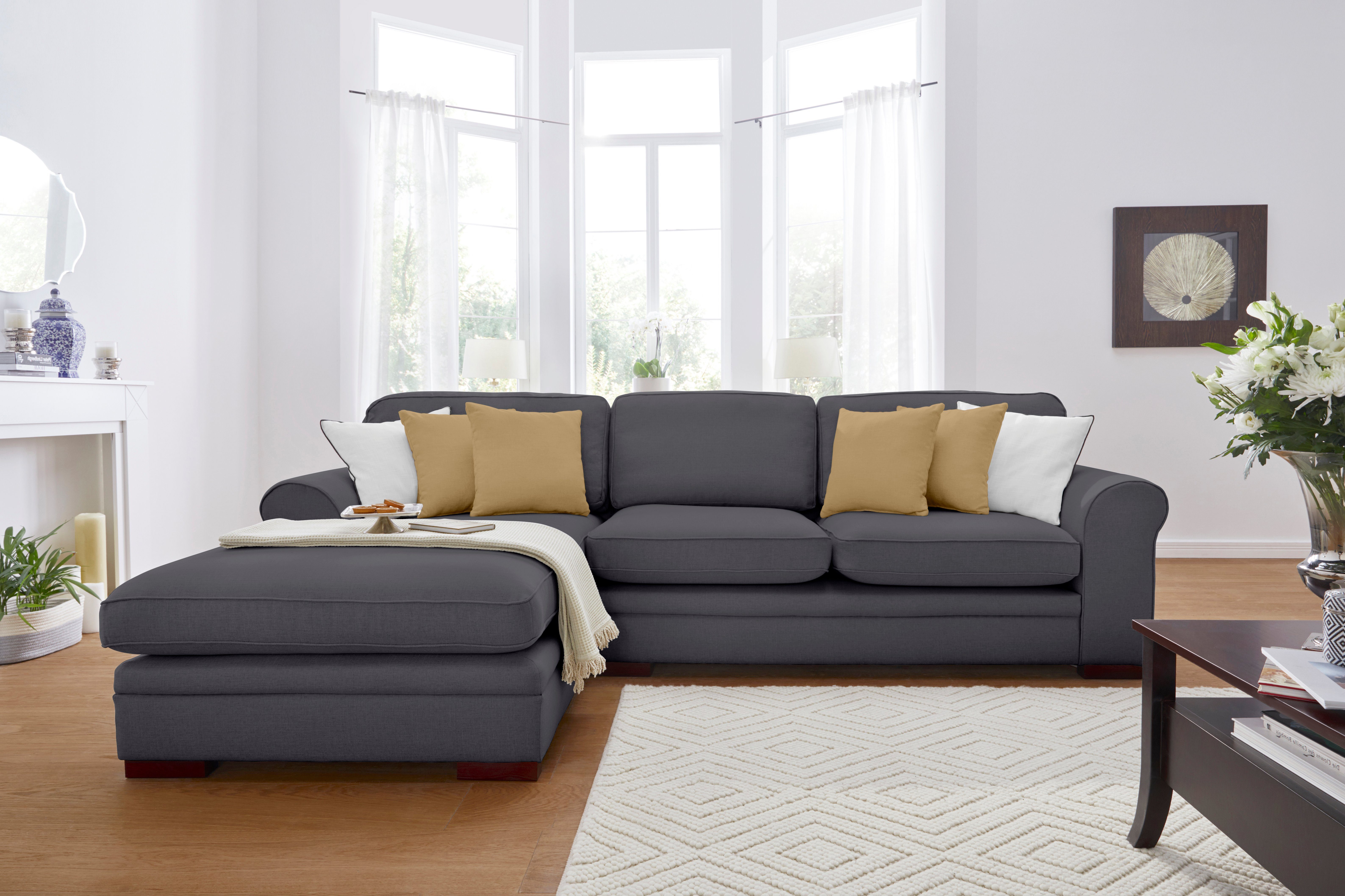 weicher Ecksofa incl. Broughton, Sitzkomfort, affaire 4 Zierkissen, Keder Home