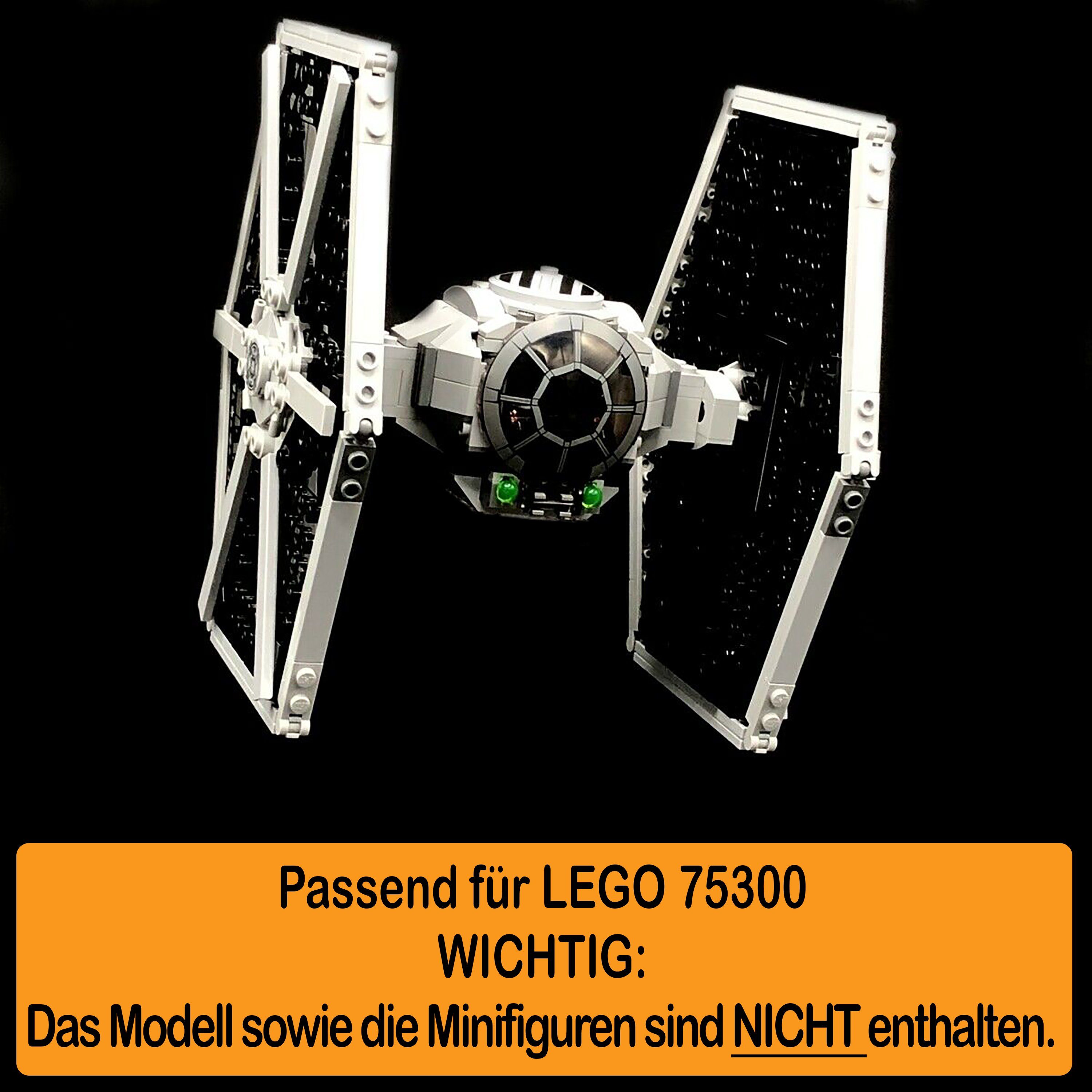 LEGO Verschiedene Display 75300 Standfuß für Positionen Winkel einstellbar TIE Imperial und Fighter, Acryl AREA17 Stand