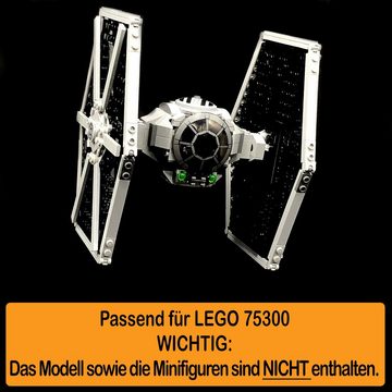 AREA17 Standfuß Acryl Display Stand für LEGO 75300 Imperial TIE Fighter, Verschiedene Winkel und Positionen einstellbar