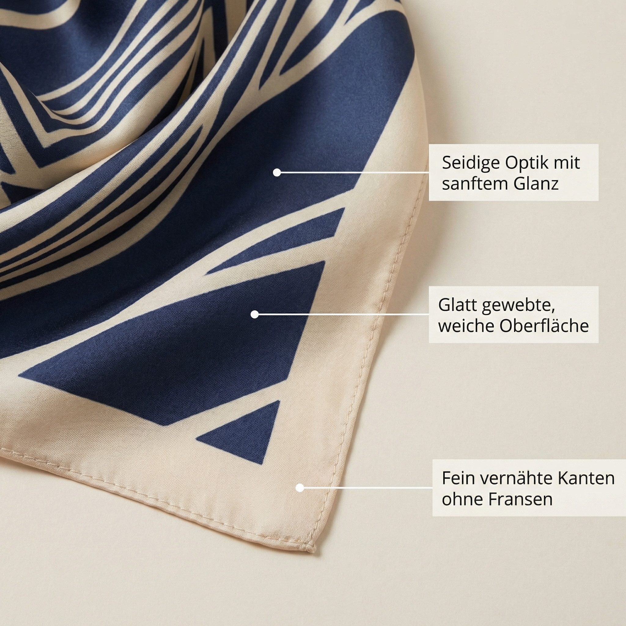 LK Trend & Style Halstuch Schal mit Ketten- und Karomuster, (Seidenoptik, leicht, weich und fließend), Multitalent