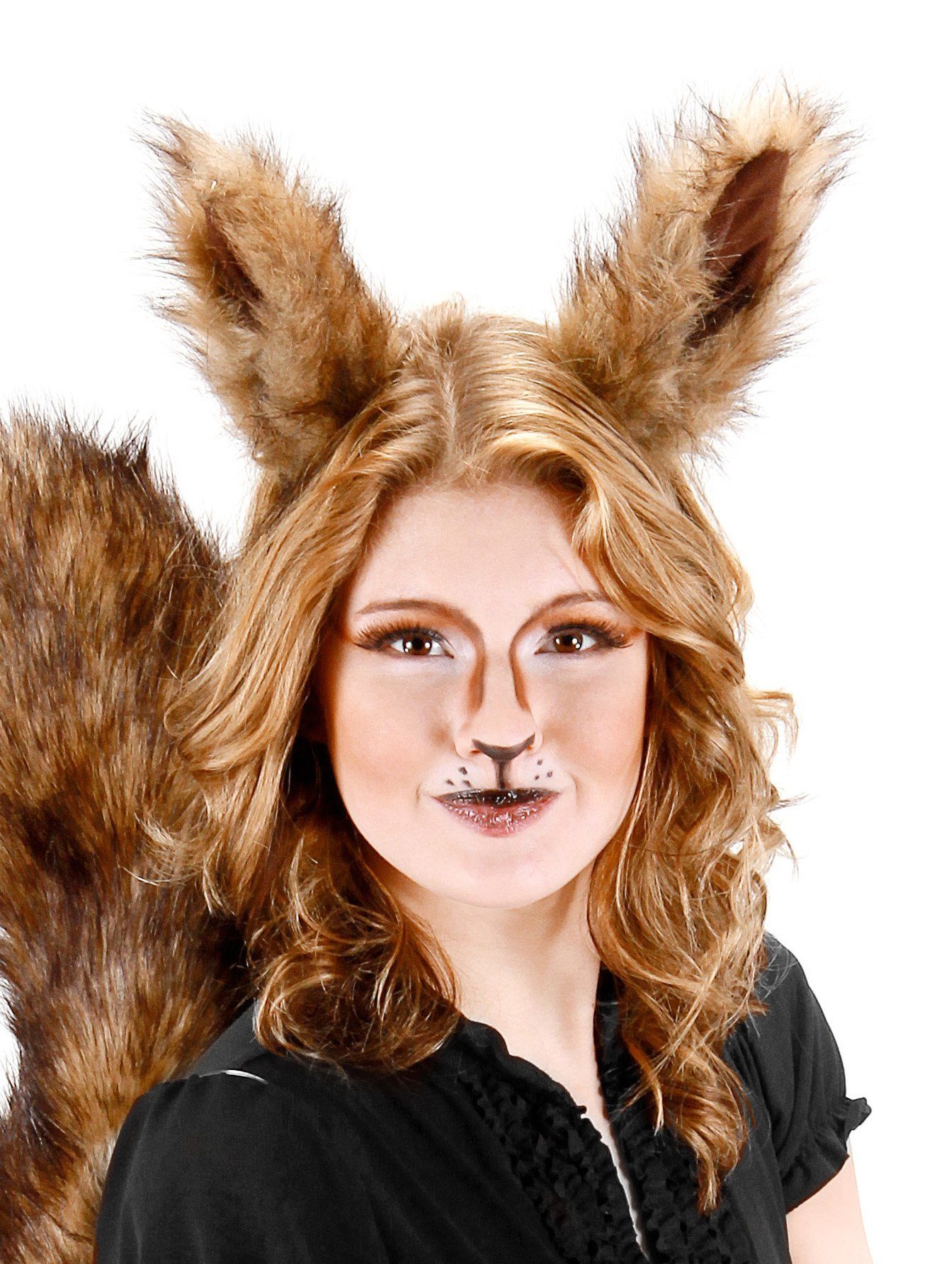 Elope Kostüm XXL Eichhörnchenohren, Plüschige Tierohren für Karneval und Mottoparty in Übergröße