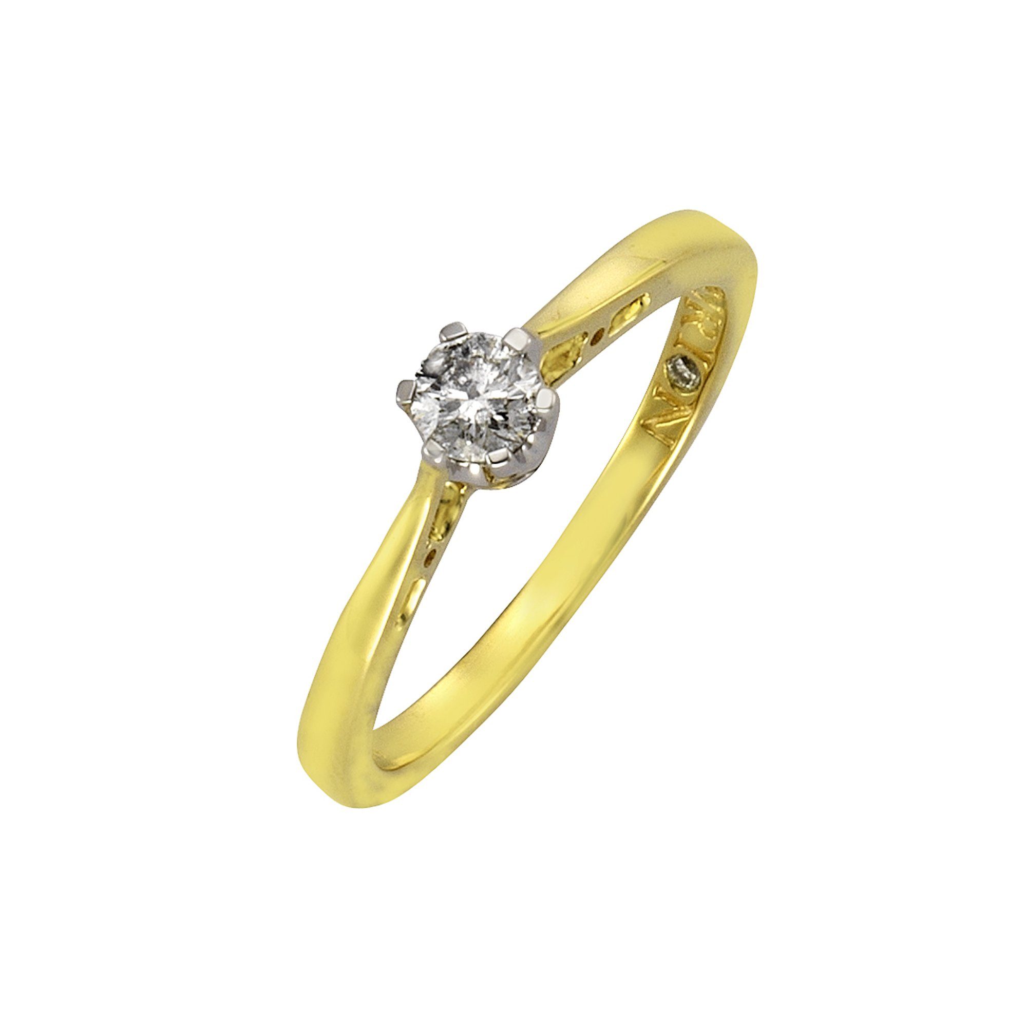 Diamonds by Ellen K. 0,25ct. Gold 585 zweifarbig Brillant Fingerring