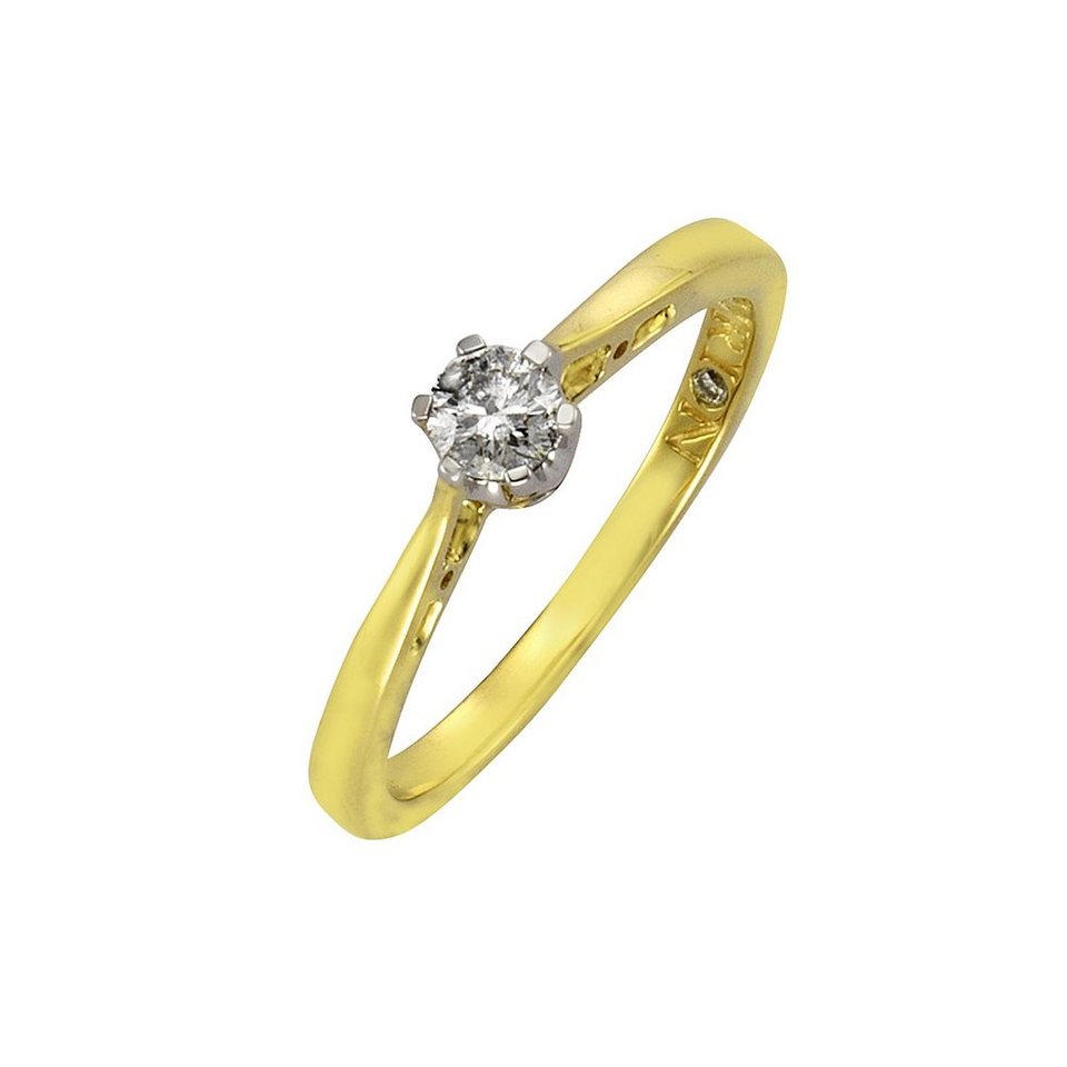 Diamonds by Ellen K. Fingerring 585 Gold zweifarbig Brillant