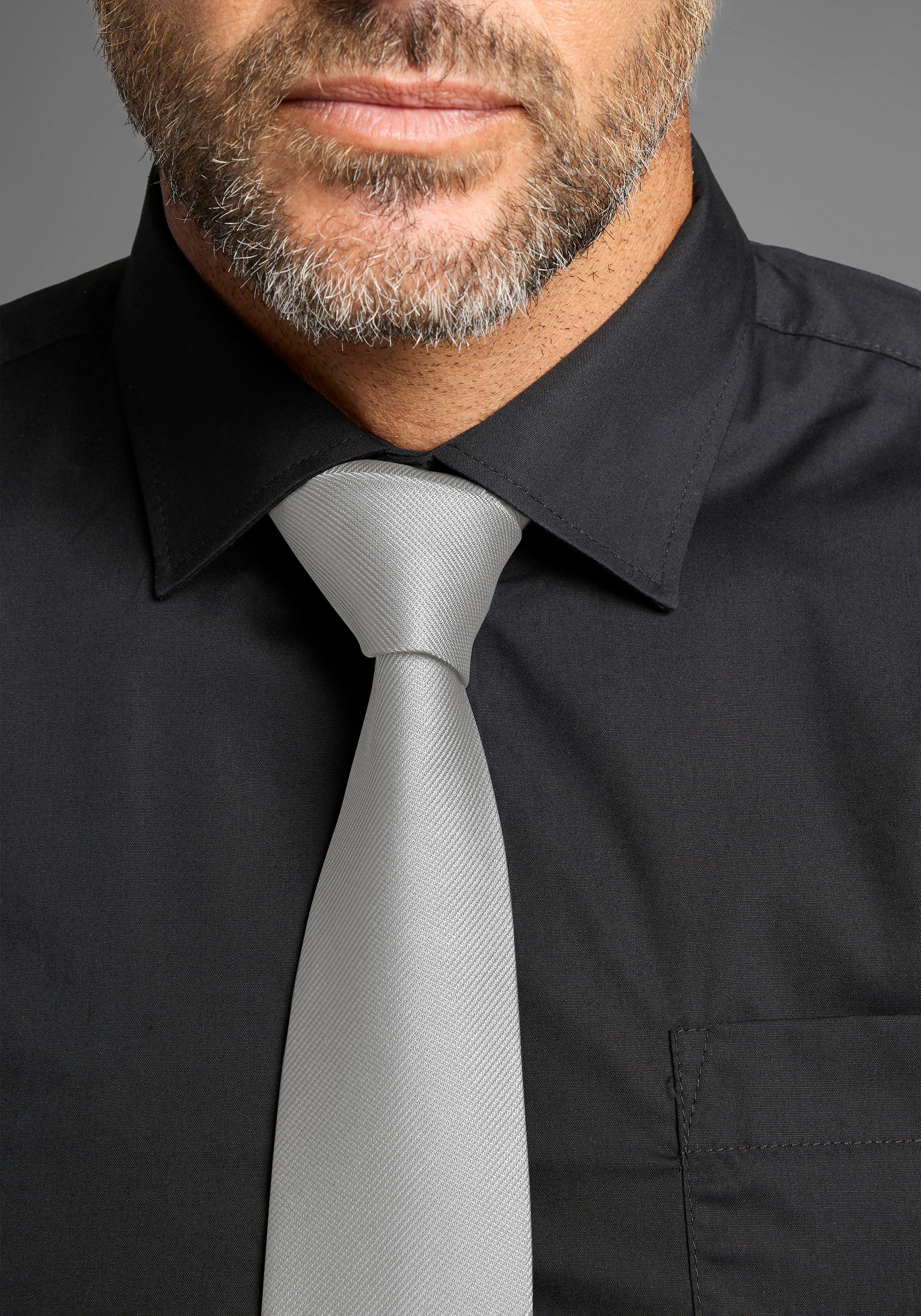 Man's World Krawatte mit nimalistischem ton-ton Streifen Design