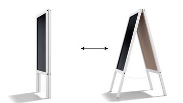 ALLboards Standtafel Kundenstopper mit farbigem Holzrahmen 118x61cm Werbetafel