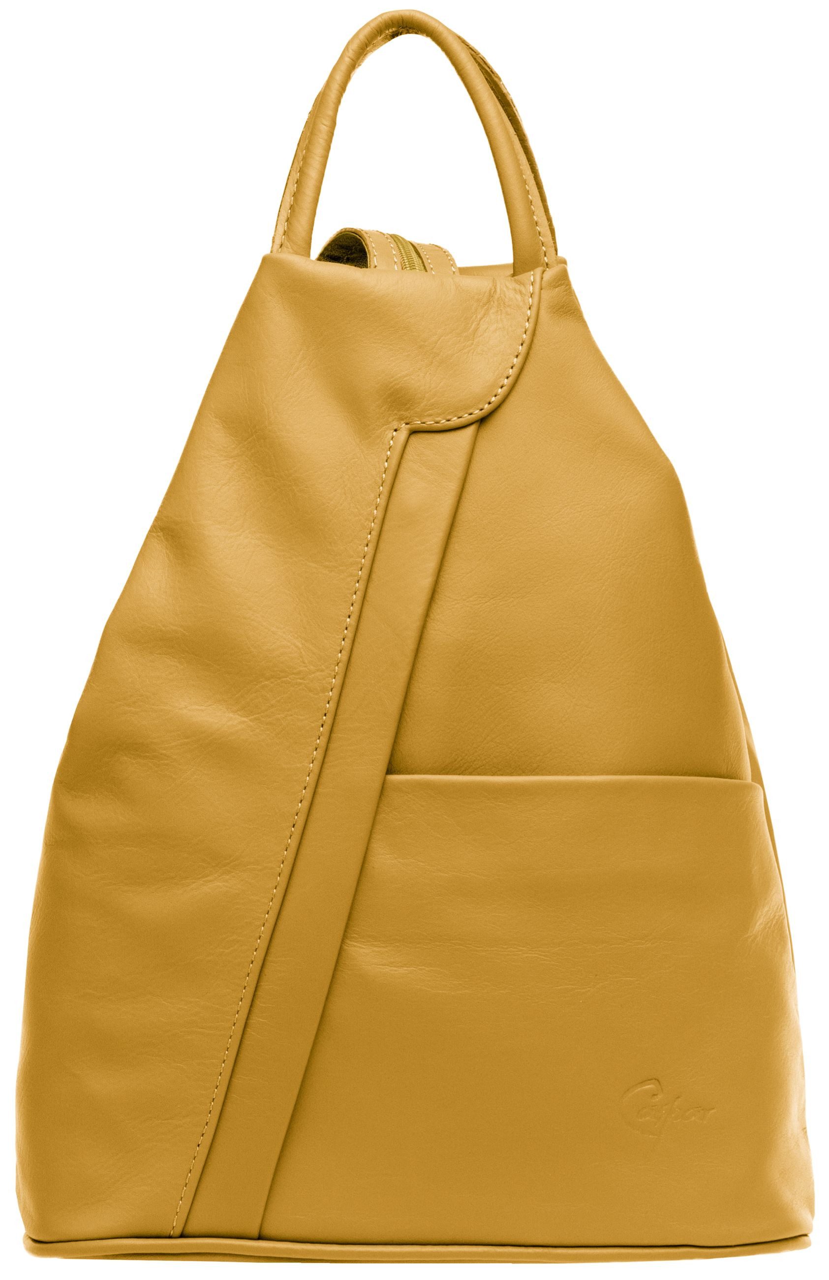 Caspar Cityrucksack 2in1 sportliche Leder Schultertasche - SIGNATURE LINE - günstig online kaufen