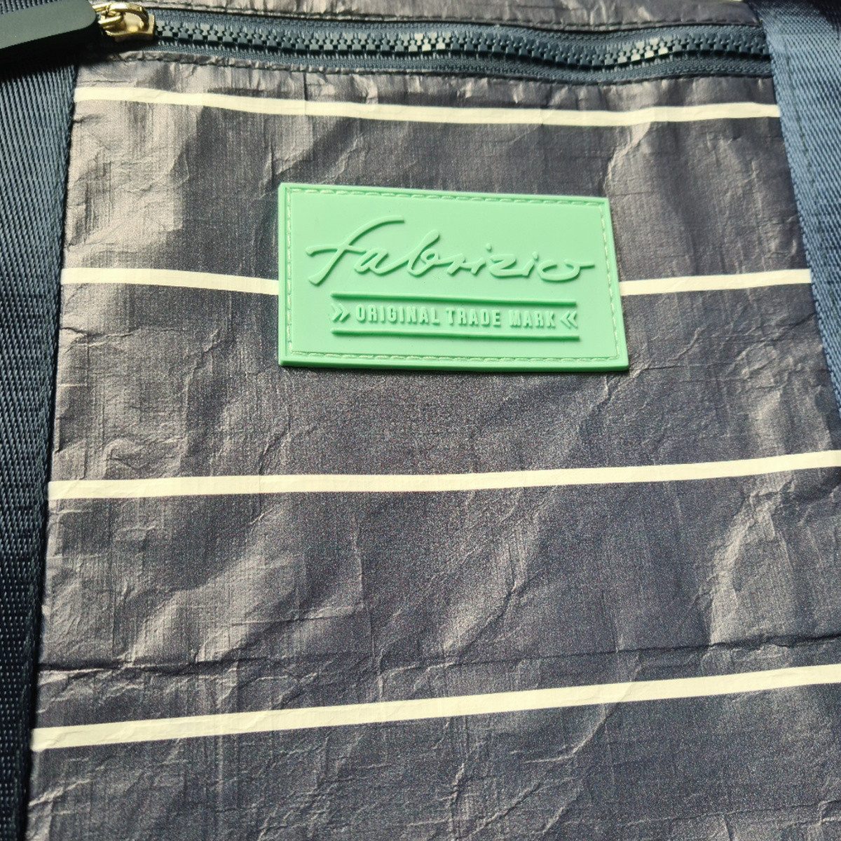 fabrizio® Tragetasche Sommertasche LIGHTWEIGHT Streifen, Blau, Höhe mit Henkel ca. 70 cm