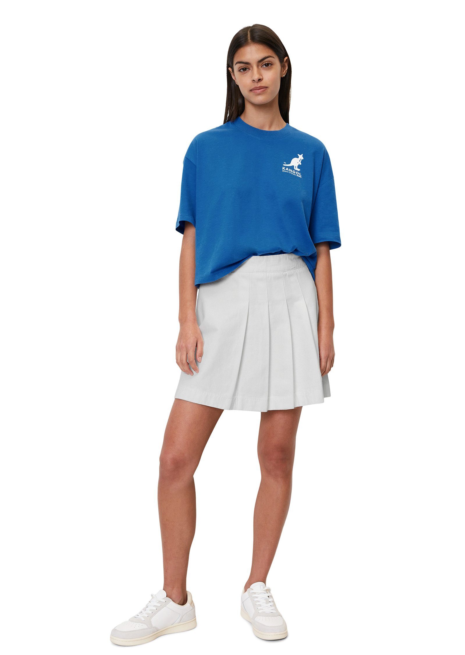 T-Shirt Cotton O'Polo blau aus Marc Single DENIM Jersey Organic