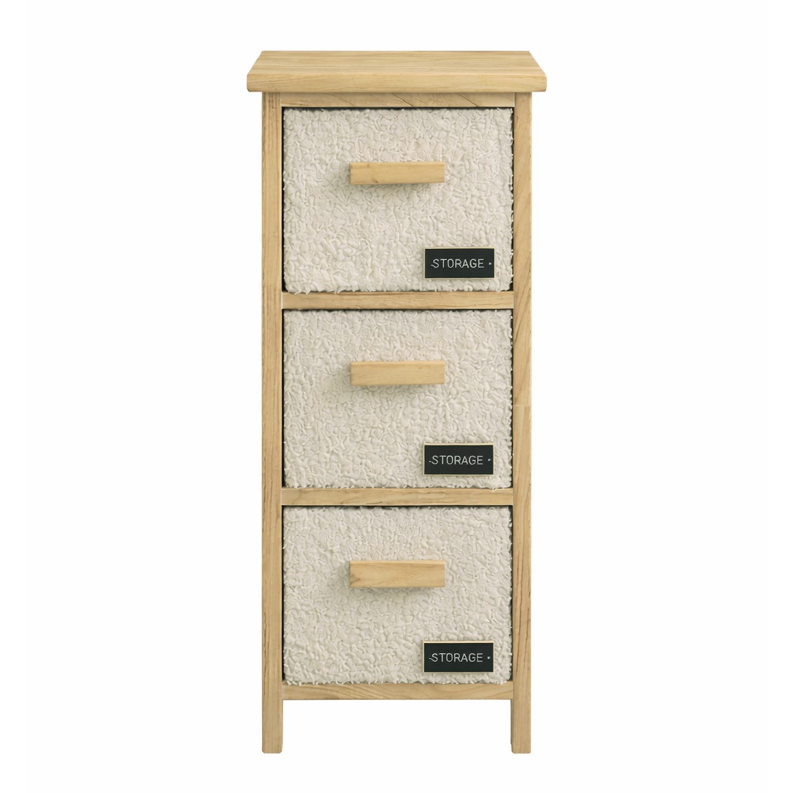 HTI-Living Kommode Kommode Melia schmal mit 3 Plüsch-Schubladen (Stück, 1 St., 1 Kommode)