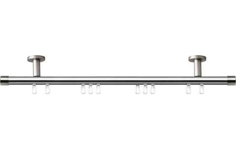 Gardinenstange Consul, indeko, Ø 20 mm, 1-läufig, Wunschmaßlänge, verschraubt, Innenlauf Komplett-Set inkl. Gleitern und Montagematerial