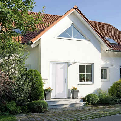 vidaXL Haustür Haustür Weiß 108x208 cm PVC (1-St)