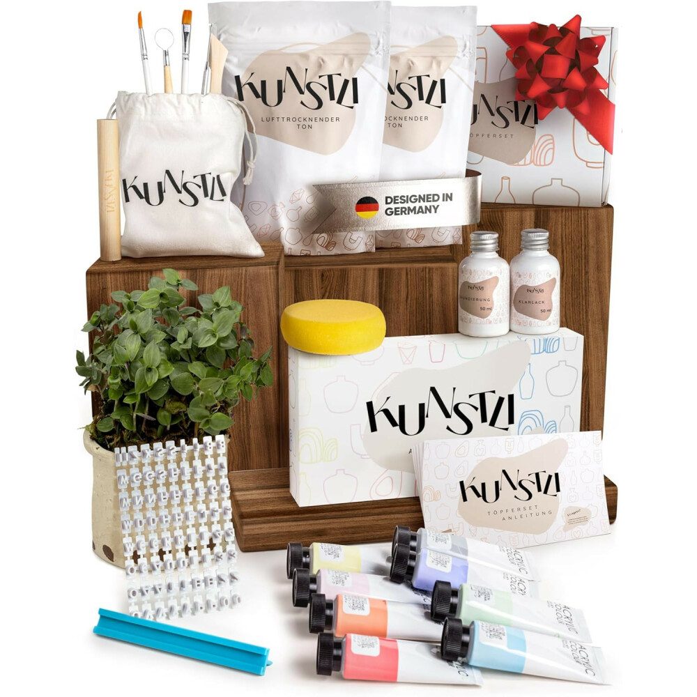 Generic Buntstift kunstli DIY Töpferset für zuhause - Starterset Basteln und Töpfern - T, (1-tlg)