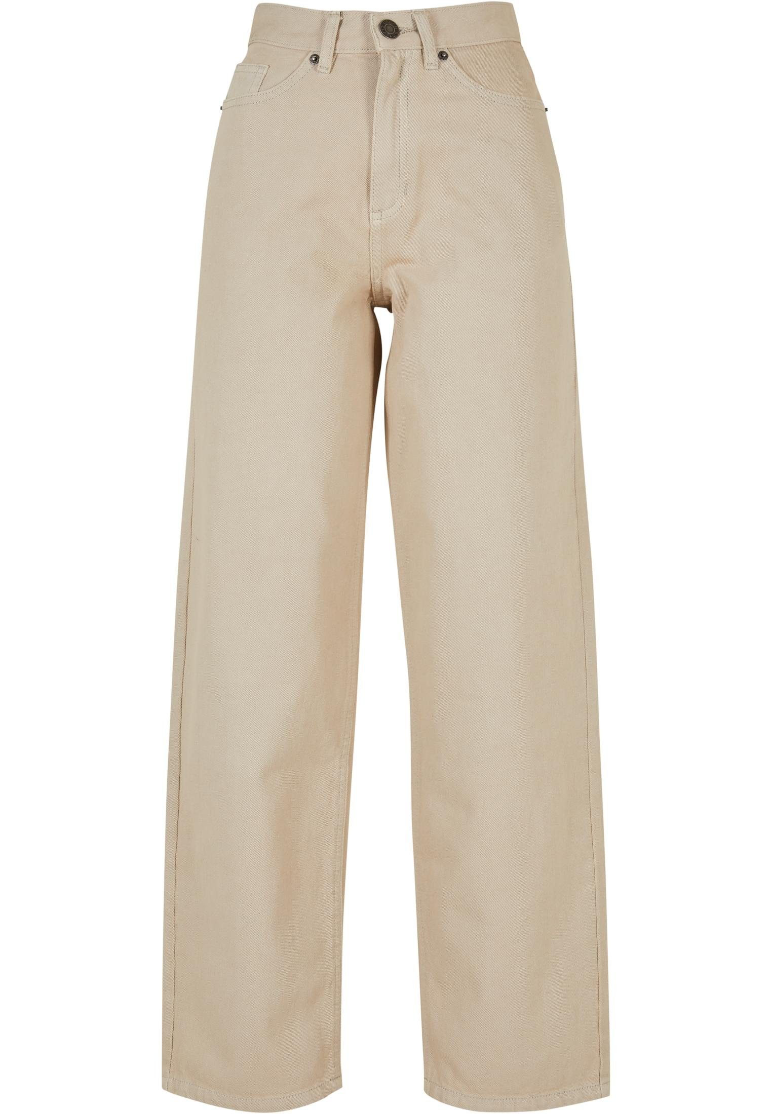 URBAN CLASSICS Bequeme Jeans Damen Ladies High Waist 90´S Wide Leg Denim Pants (1-tlg) offwhiteraw