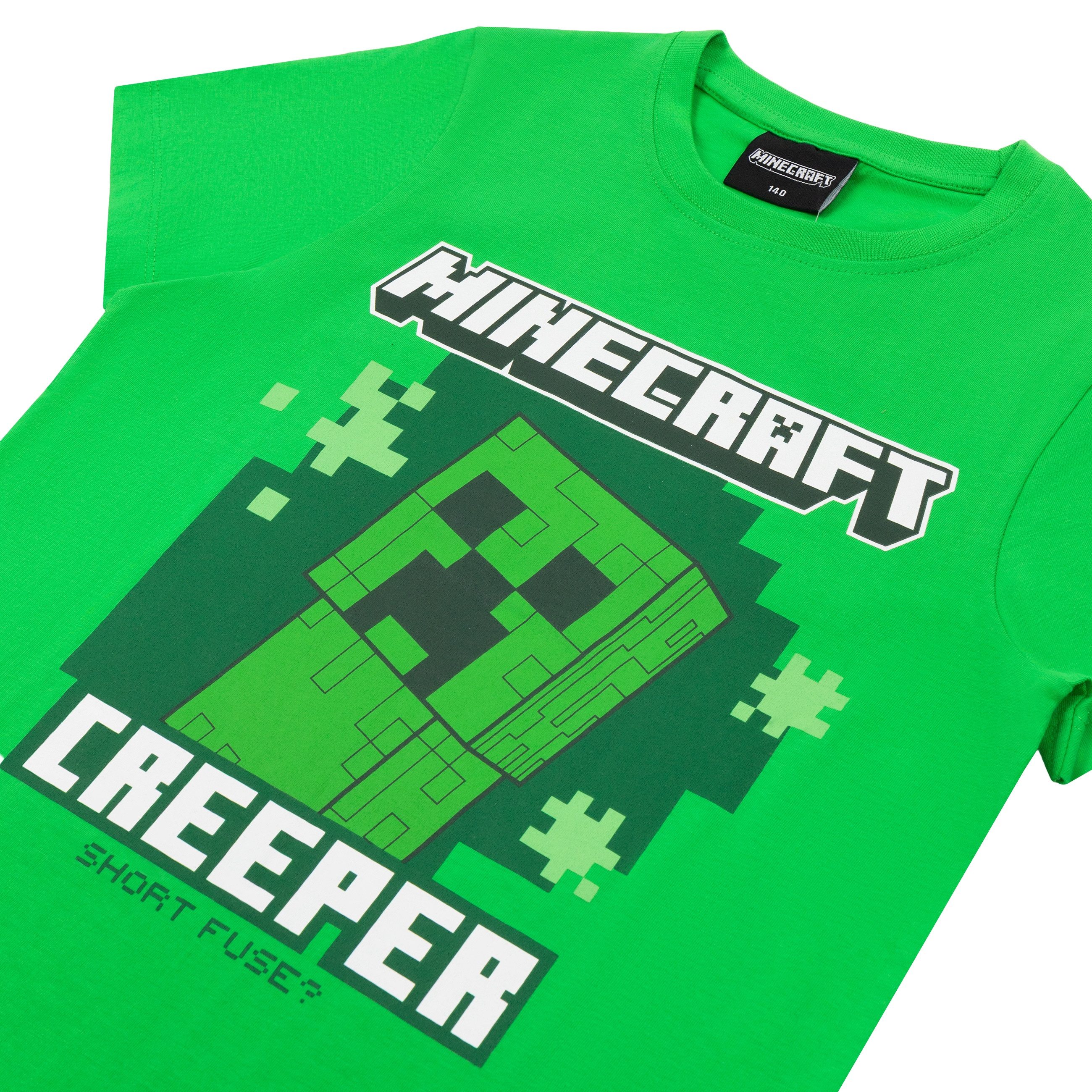Minecraft T-Shirt Minecraft Jungen T-Shirt Creeper Creeper Design – Bild 3 von 3