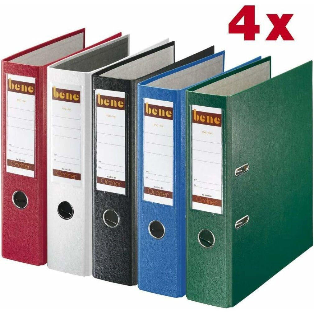 bene Aktenordner 20 No1 POWER Ordner farbsortiert Kunststoff 8,0 cm DIN A4