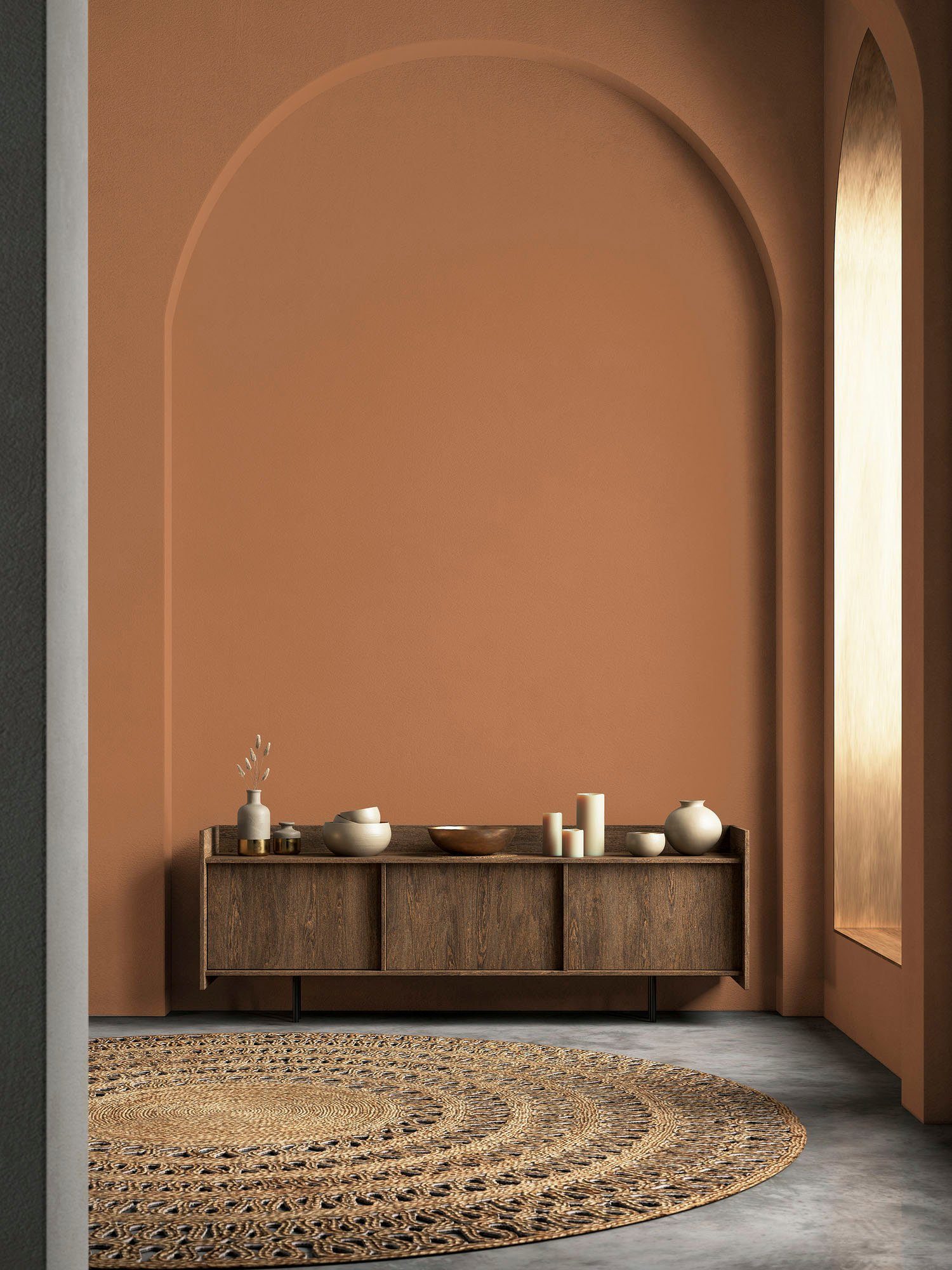 Wohnzimmer, A.S. ideal Tuchmatt orange Premium Flur Création Farbwelt Innenwandfarbe dusty PURO c9004 dusty Wandfarbe orange, Küche, Schlafzimmer, Orange für und