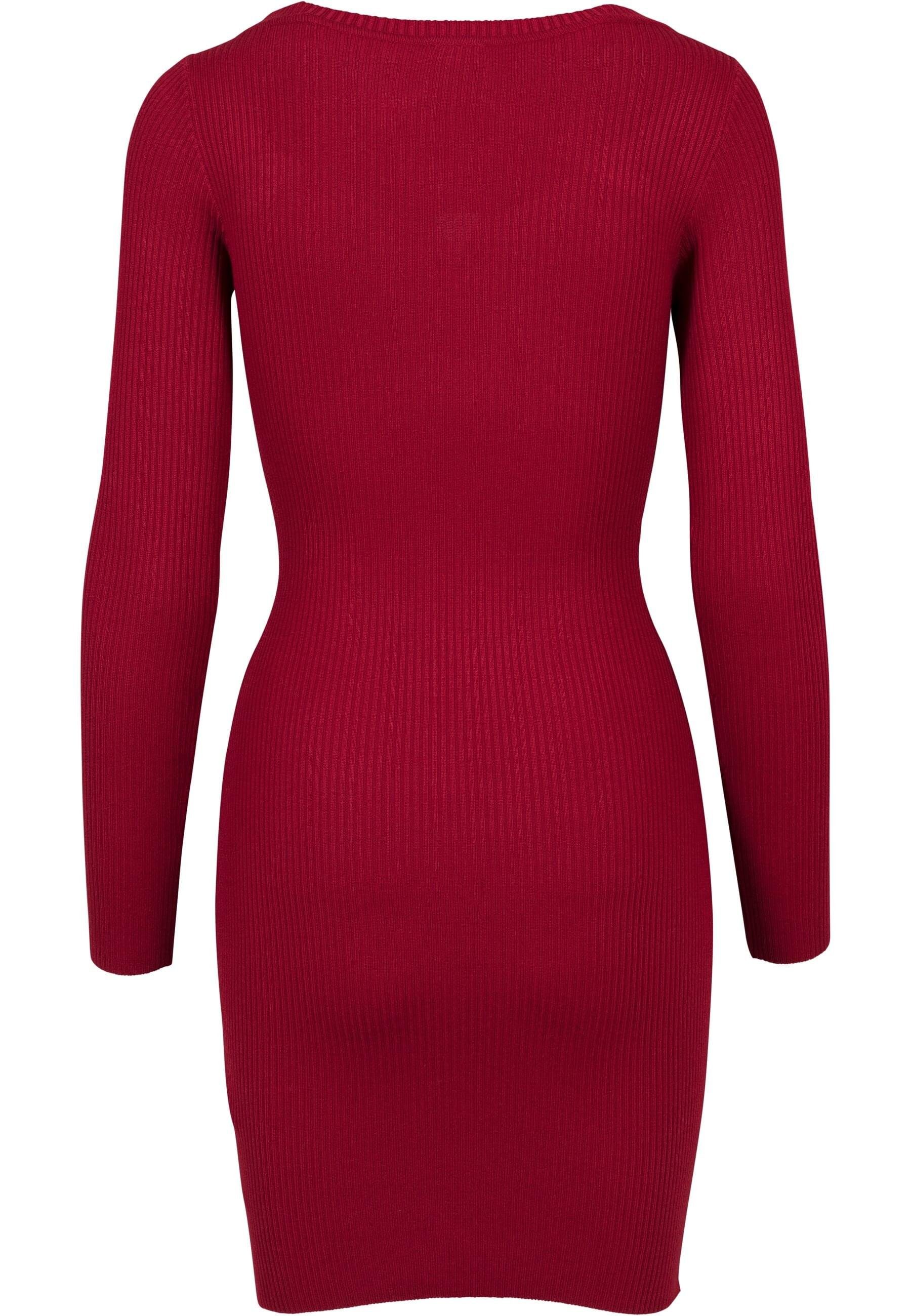 (1-tlg) Cut Damen Out Dress Jerseykleid URBAN Ladies CLASSICS burgundy