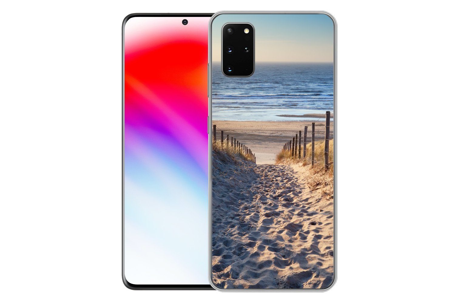 MuchoWow Handyhülle für Samsung Galaxy S20 Plus Strand - Meer - Niederlande - Dünen - Sonn, Phone Case, Silikon, Schutzhülle Dünn