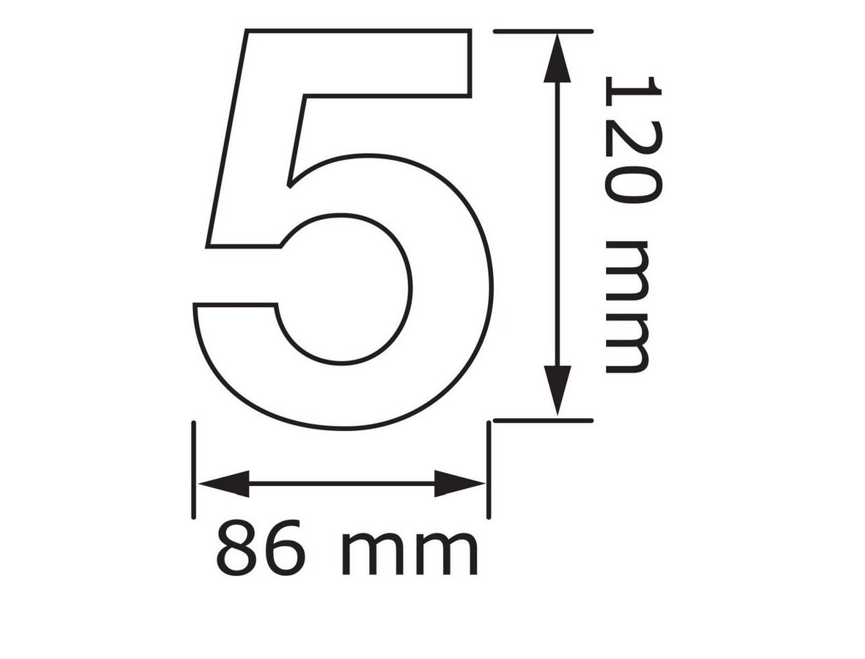 Thumbnail - Bravios Briefkasten Hausnummer ''5'' Schwarz