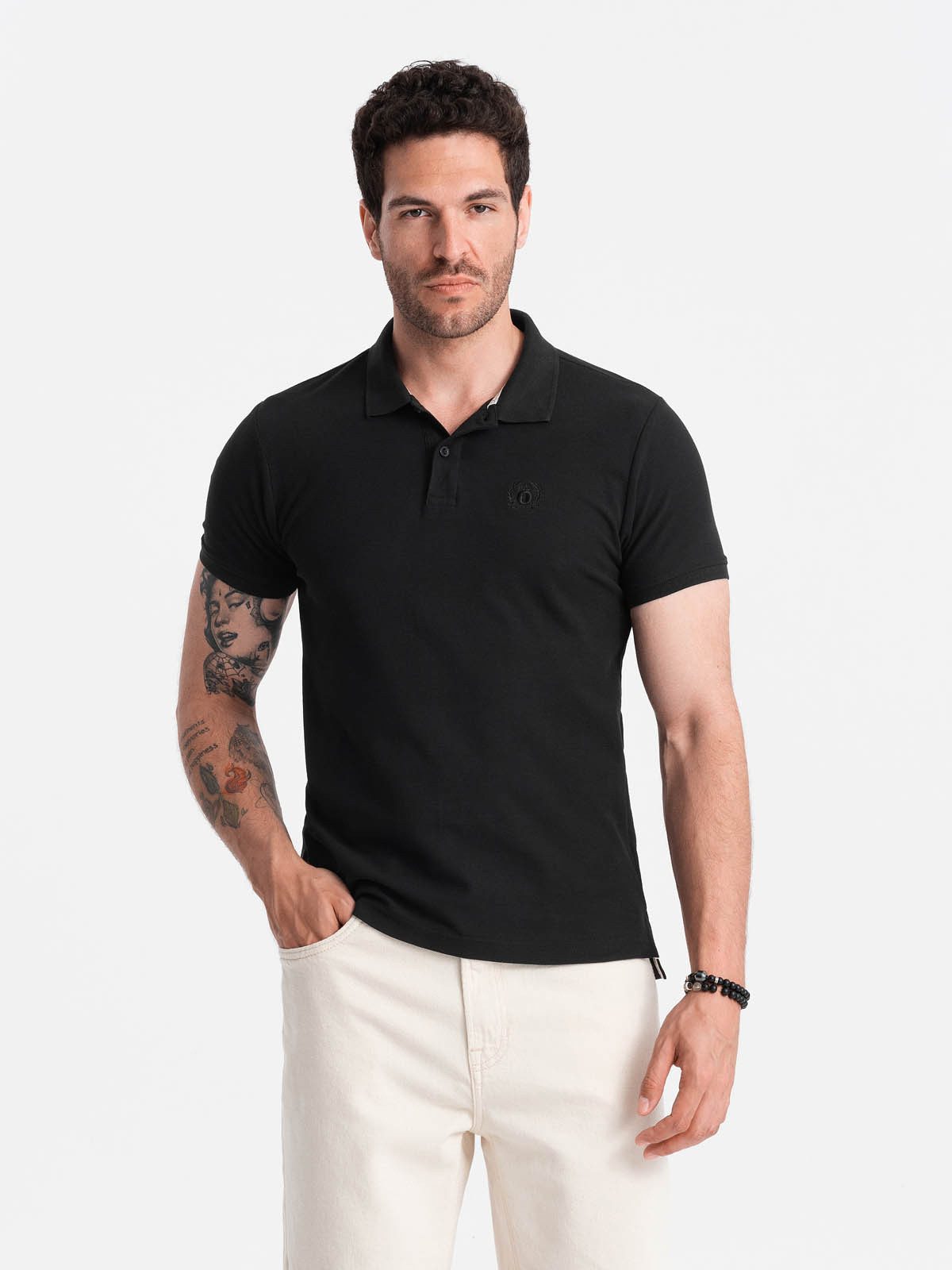 OMBRE Poloshirt Herren-Poloshirt aus Piqué-Strick BASIC
