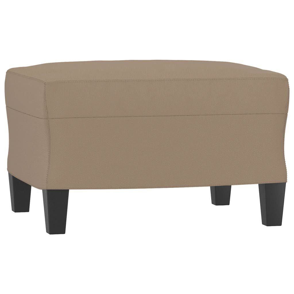 cm Sofa Hocker Kunstleder vidaXL mit 3-Sitzer-Sofa Cappuccino-Braun 180