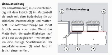 Fußmatte EMCO Eingangsmatte DIPLOMAT Large Rips anthrazit 22mm + ALU Rahmen Fußmatte Schmutzfangmatte Fußabtreter Antirutschmatte, Emco, rechteckig, Höhe: 10 mm, für den Innenbereich und überdachten Außenbereich