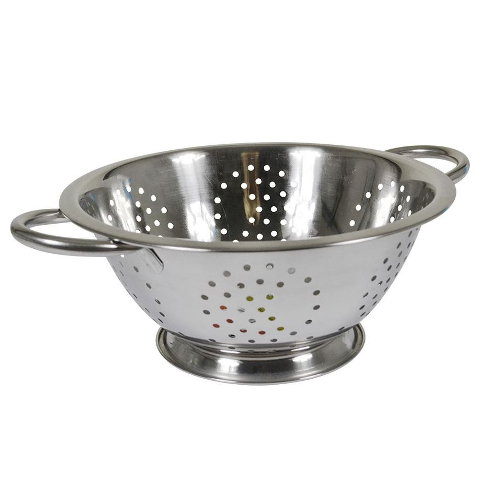 BURI Nudelsieb Edelstahl-Sieb mit Standfuß 24cm Küchensieb Seiher Durchschlag Sieb, Edelstahl
